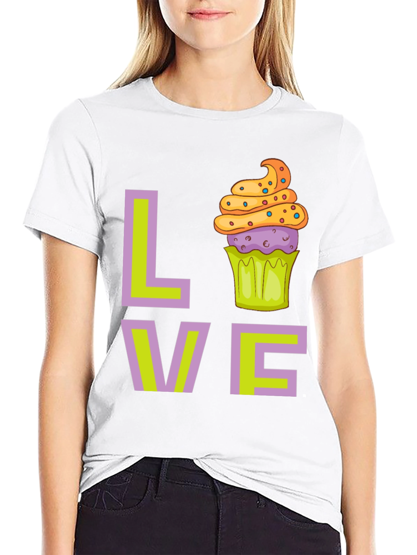 Love Cupcake Graphic T-Shirt - Fun Foodie Tee