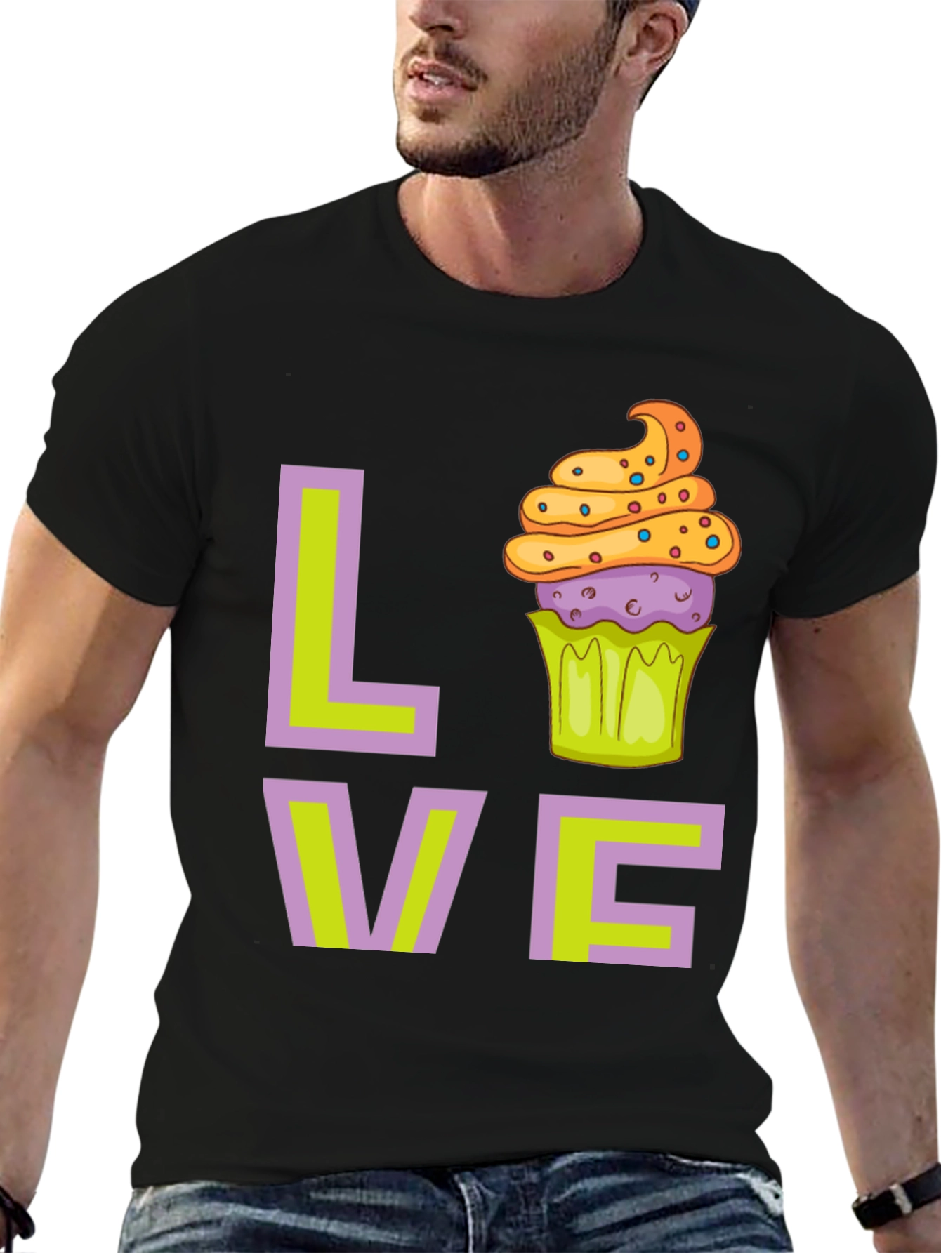 Love Cupcake Graphic T-Shirt - Fun Foodie Tee