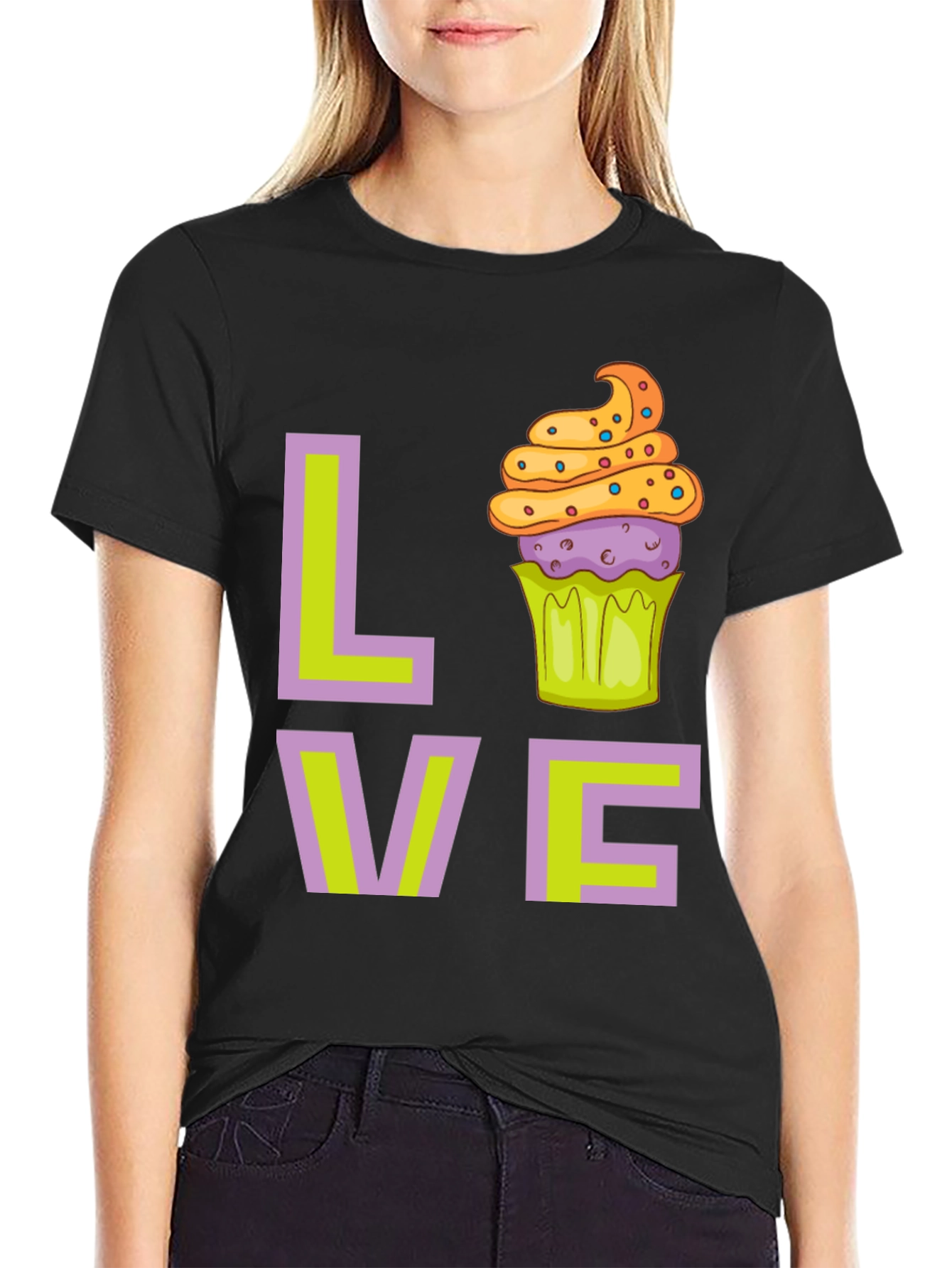 Love Cupcake Graphic T-Shirt - Fun Foodie Tee