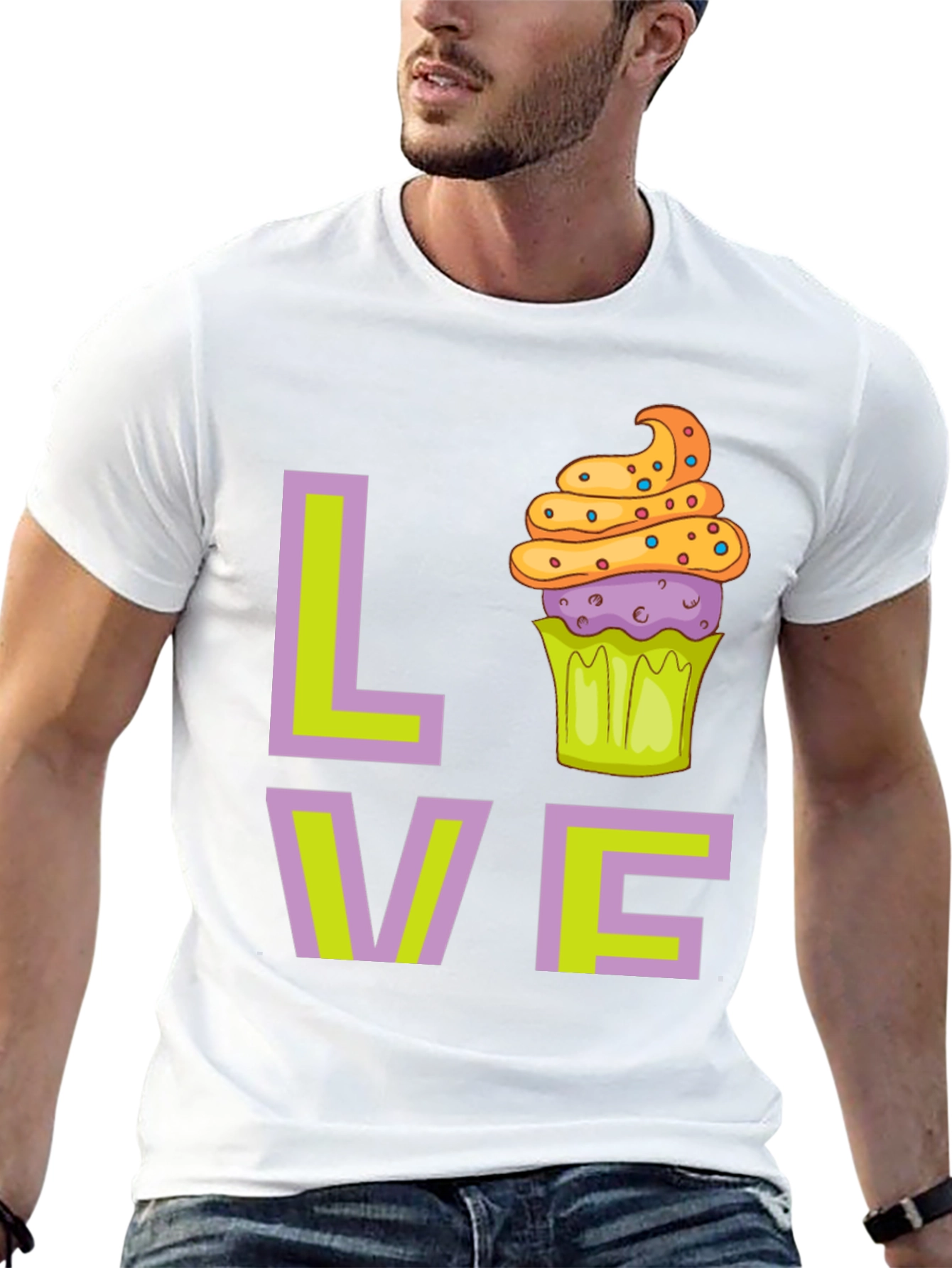 Love Cupcake Graphic T-Shirt - Fun Foodie Tee