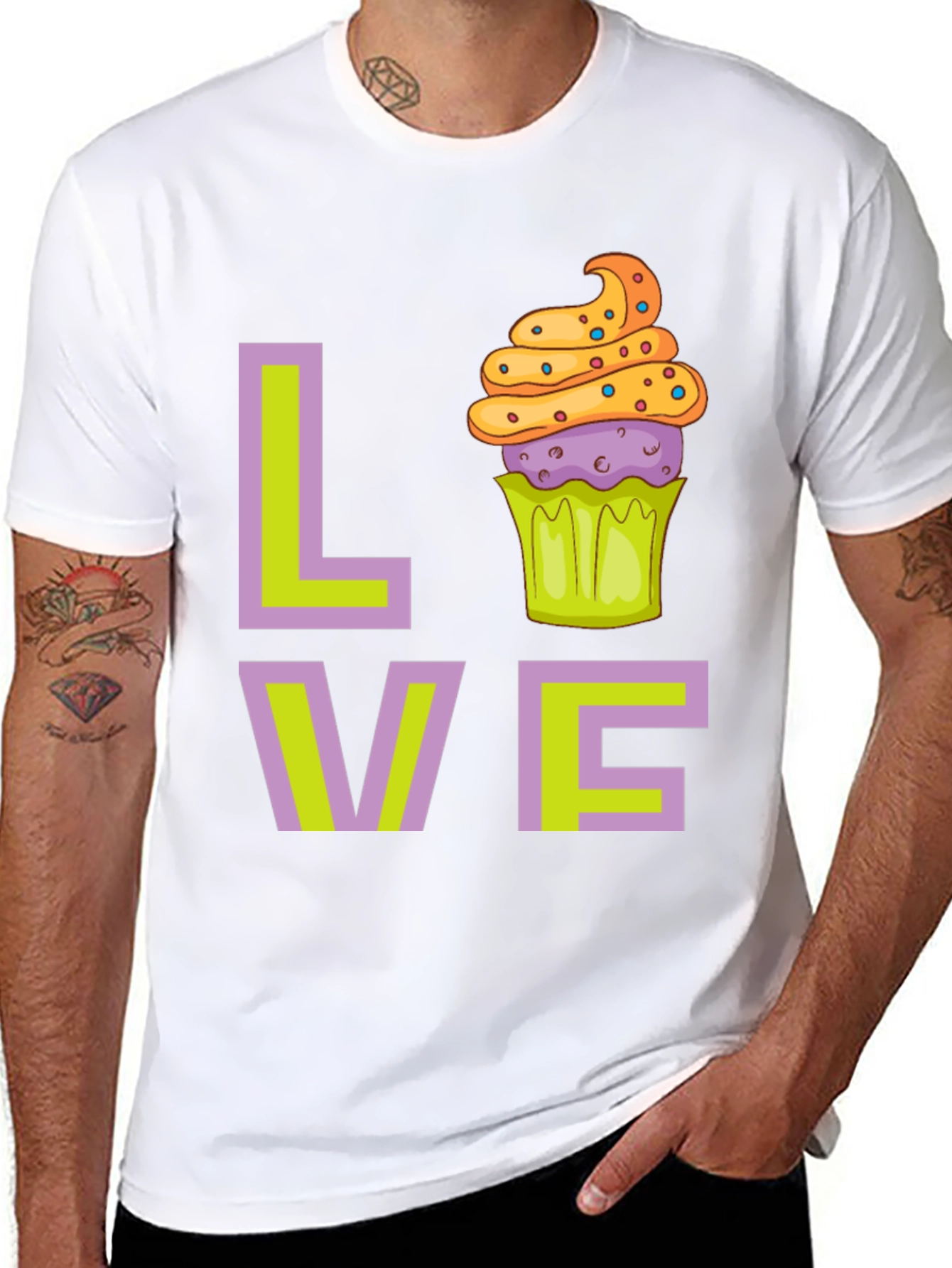 Love Cupcake Graphic T-Shirt - Fun Foodie Tee
