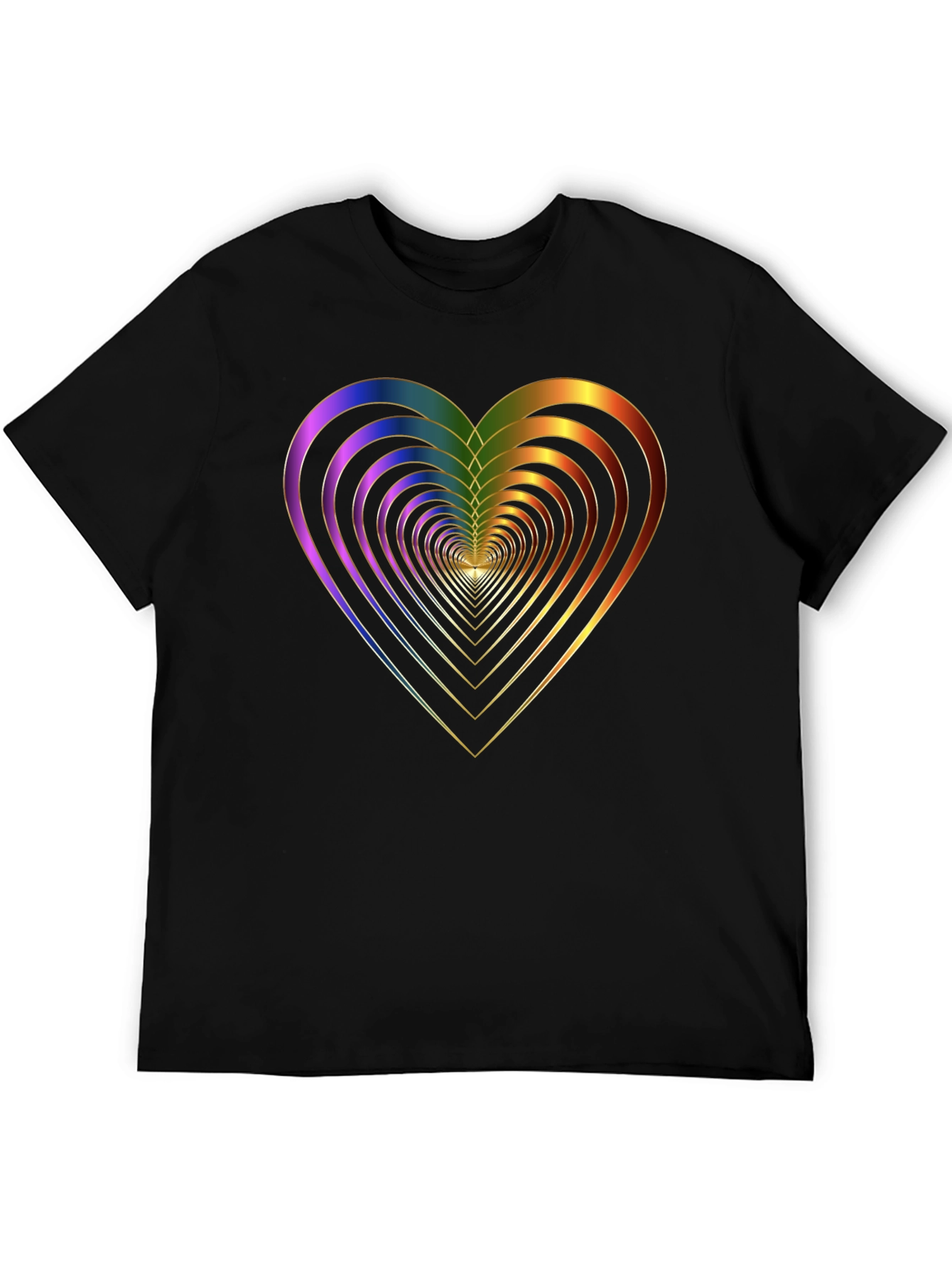 Rainbow Heart Tunnel Graphic T-Shirt