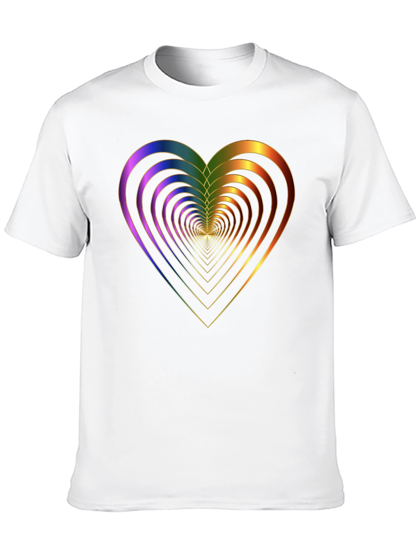 Rainbow Heart Tunnel Graphic T-Shirt