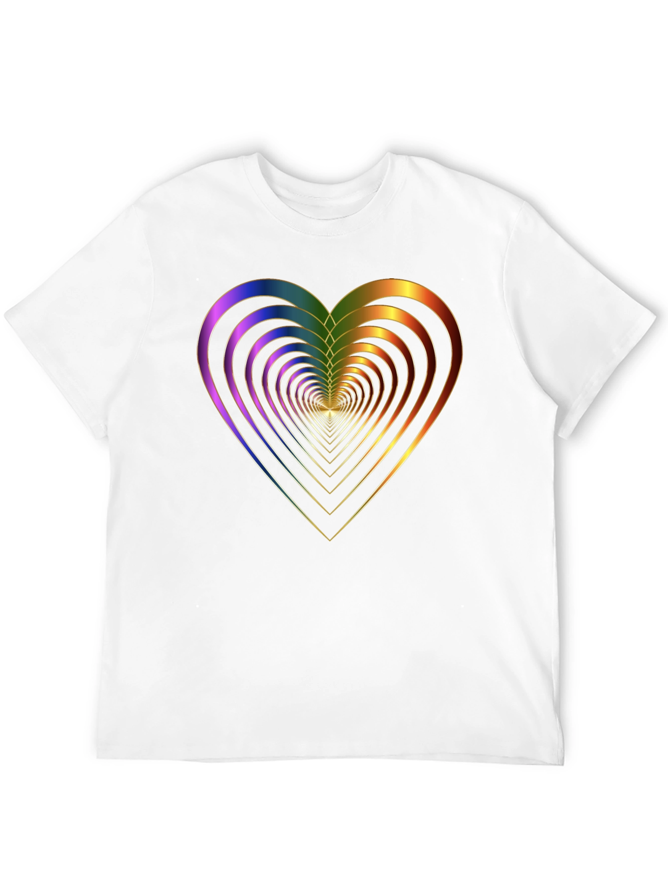 Rainbow Heart Tunnel Graphic T-Shirt