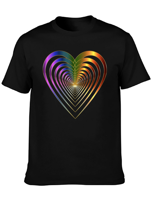 Rainbow Heart Tunnel Graphic T-Shirt