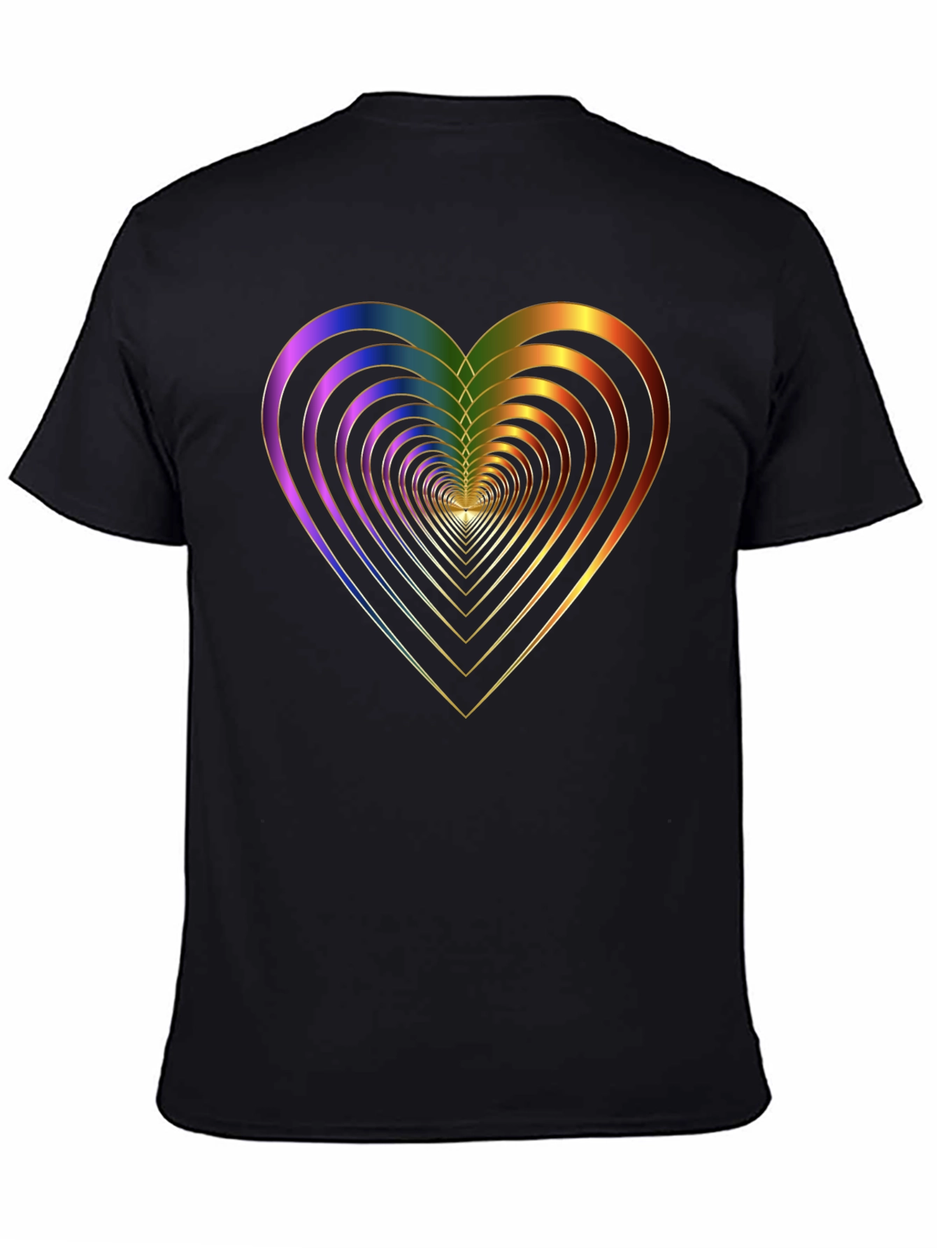 Rainbow Heart Tunnel Graphic T-Shirt