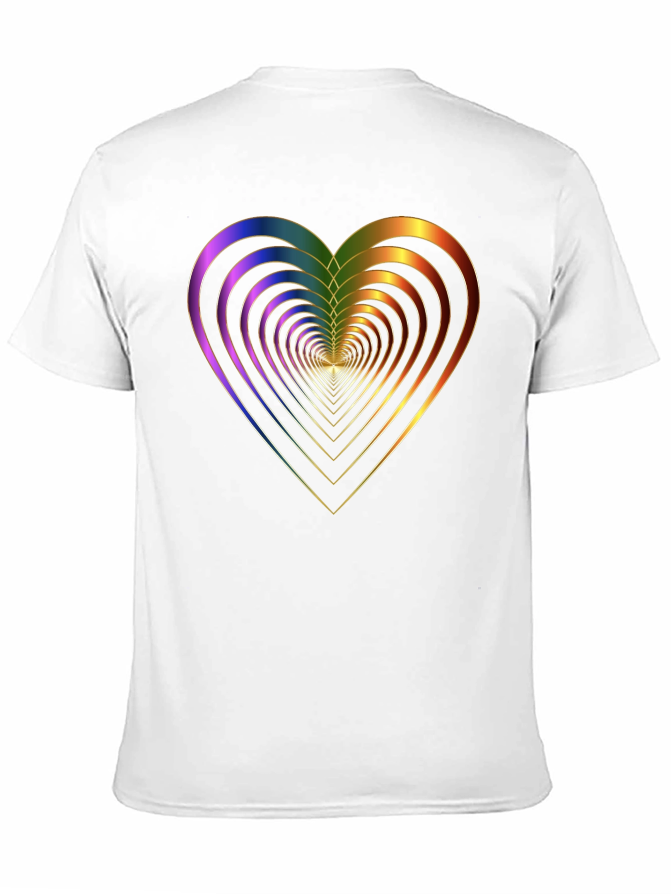 Rainbow Heart Tunnel Graphic T-Shirt