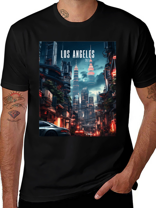Cyberpunk Los Angeles 2077 Graphic Tee