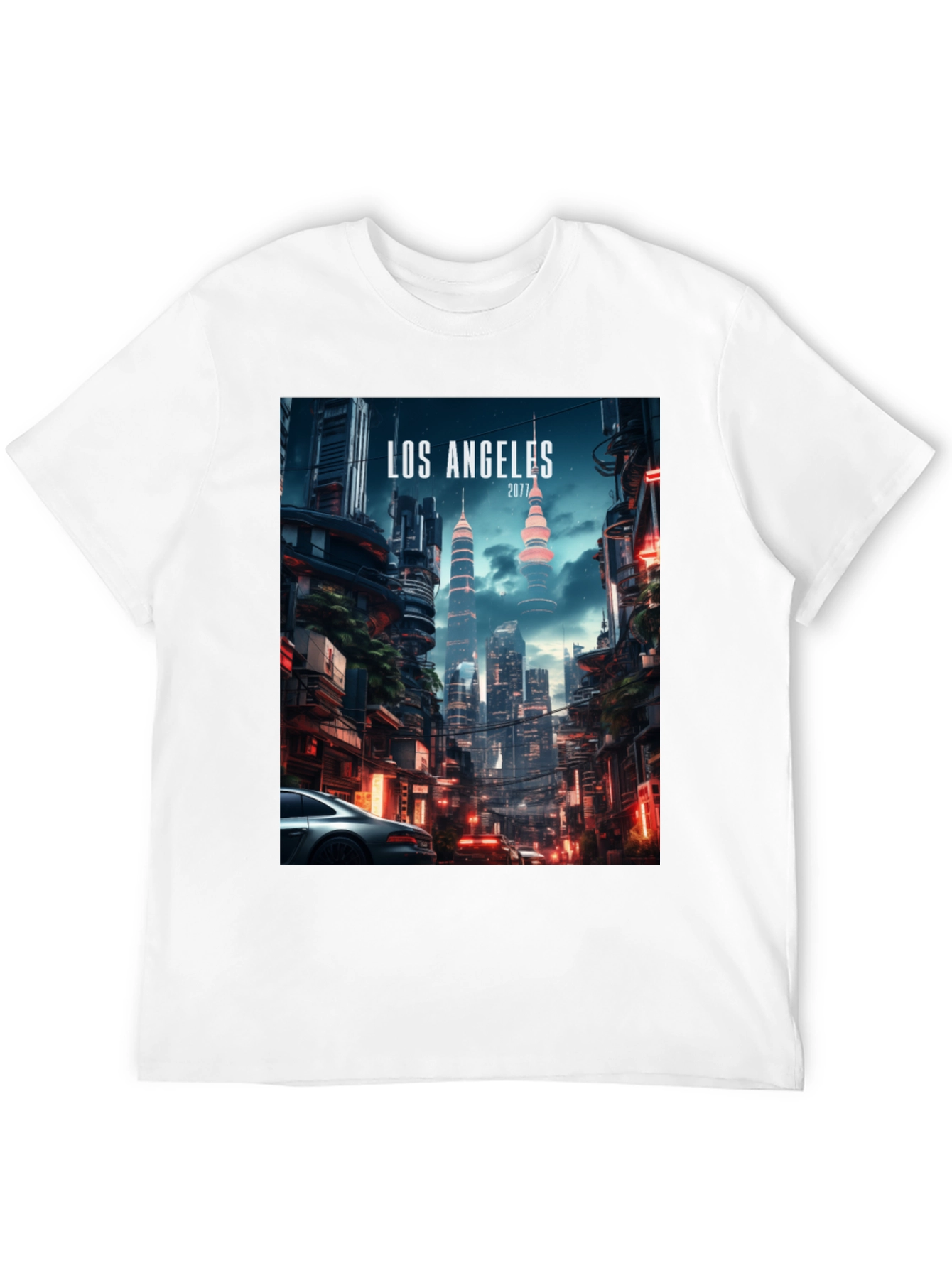 Cyberpunk Los Angeles 2077 Graphic Tee