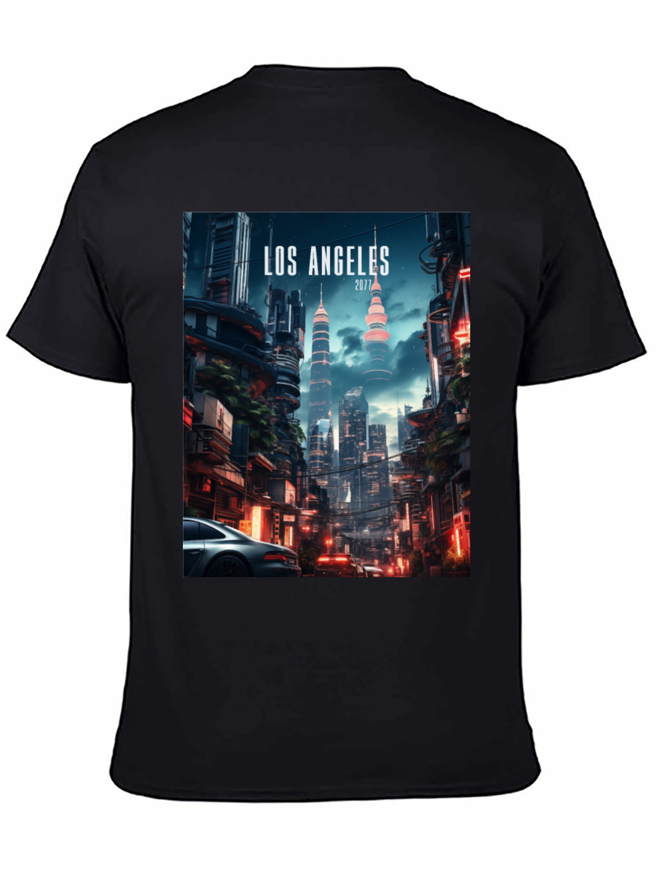 Cyberpunk Los Angeles 2077 Graphic Tee
