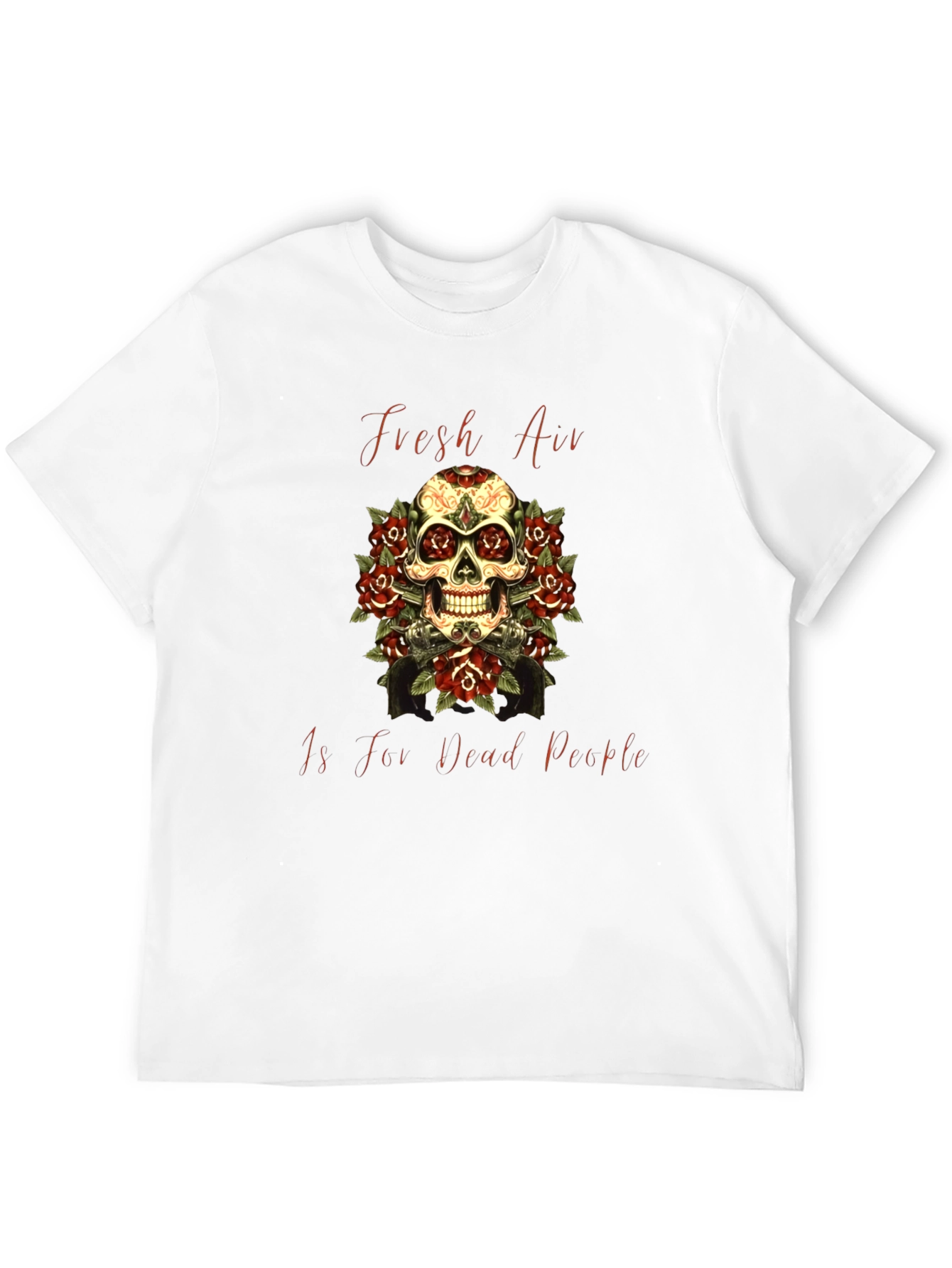 Fresh Air Dead People Skull Graphic T-Shirt