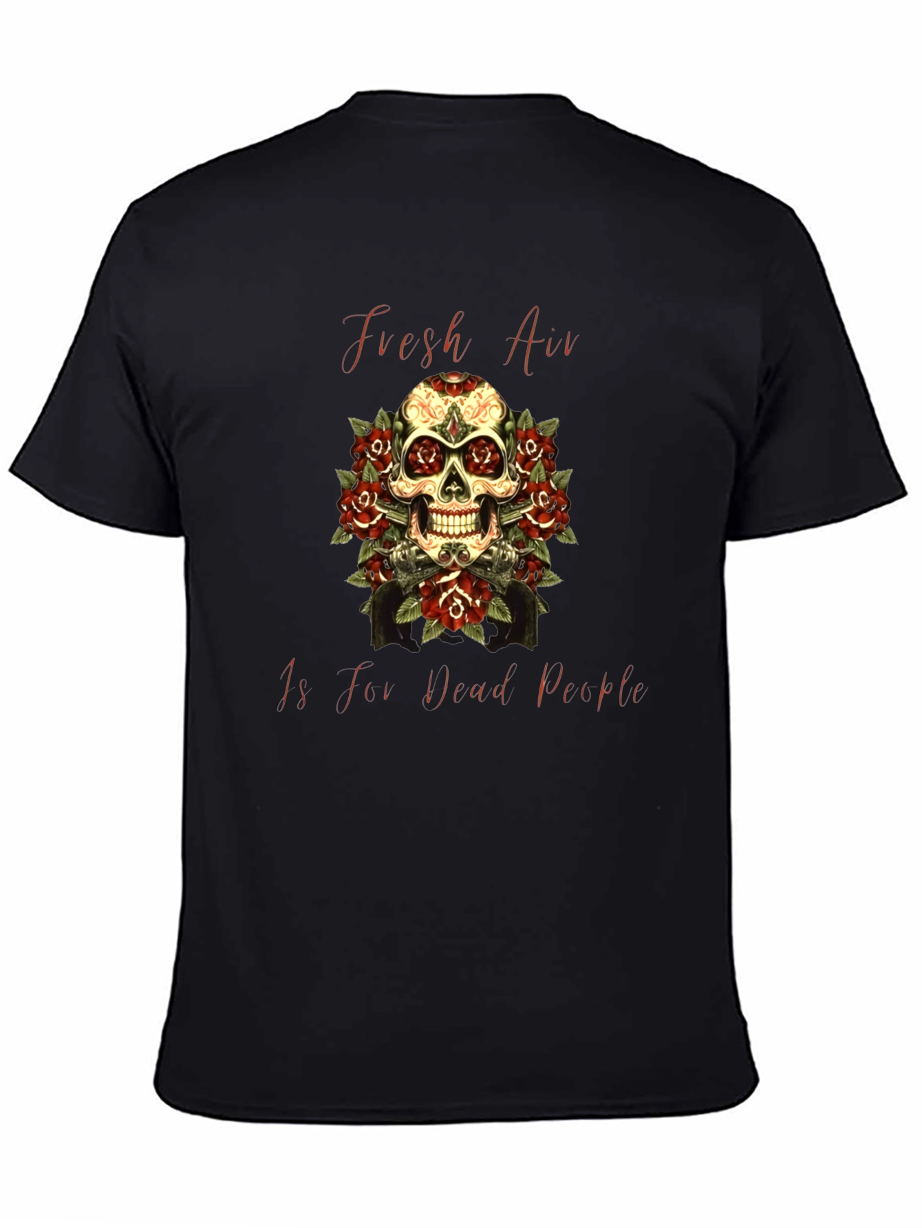 Fresh Air Dead People Skull Graphic T-Shirt