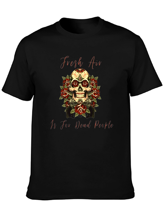 Fresh Air Dead People Skull Graphic T-Shirt
