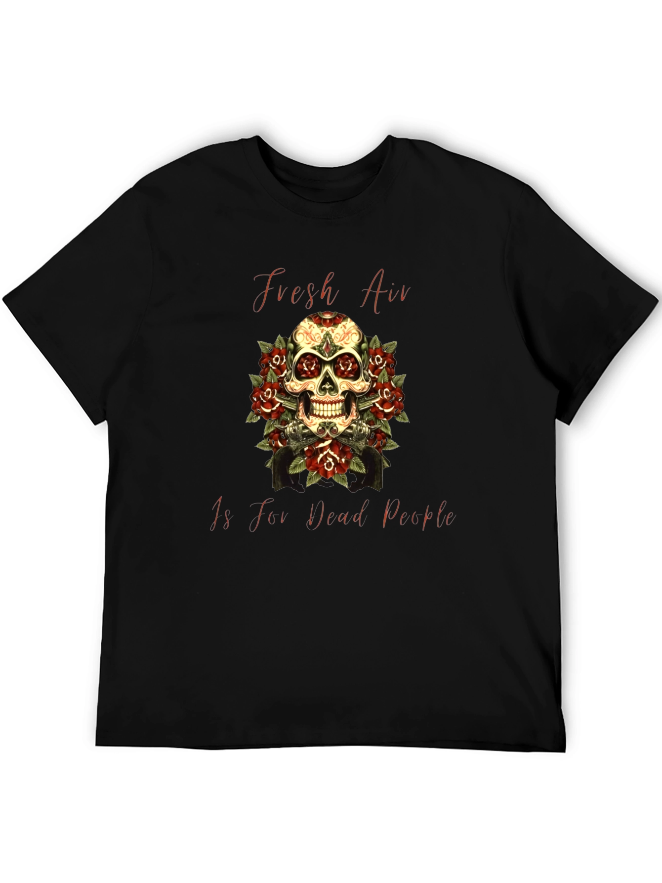 Fresh Air Dead People Skull Graphic T-Shirt