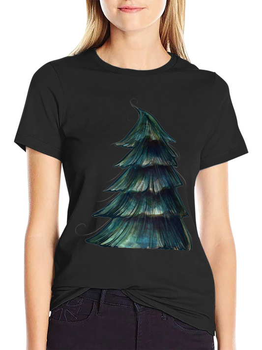 Abstract Tree Graphic Black Tee