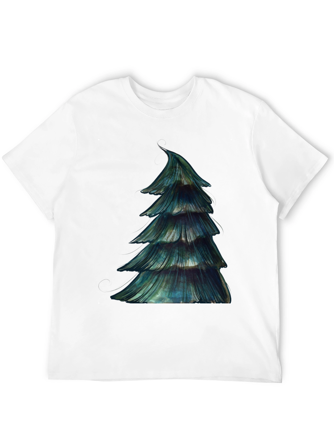 Abstract Tree Graphic Black Tee