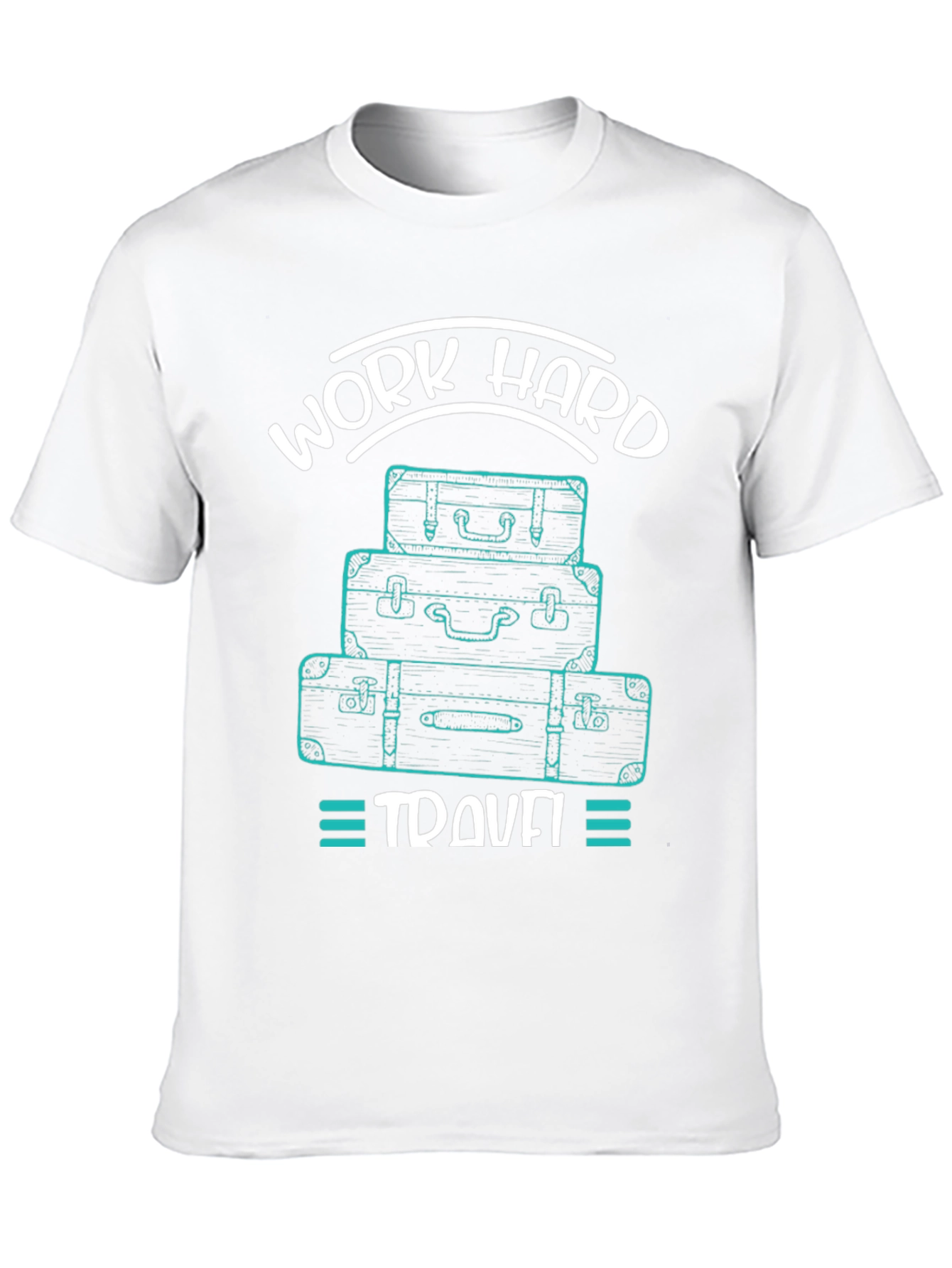 Work Hard Travel Mens Black Graphic Tee