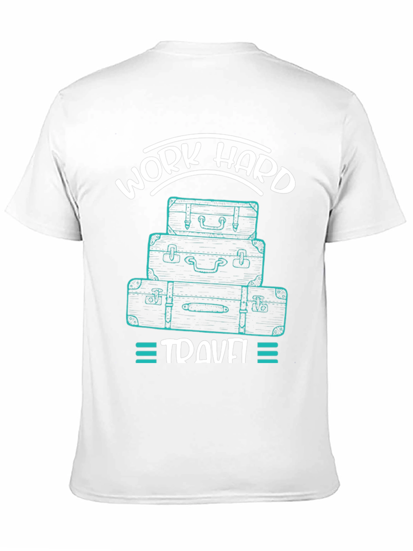 Work Hard Travel Mens Black Graphic Tee