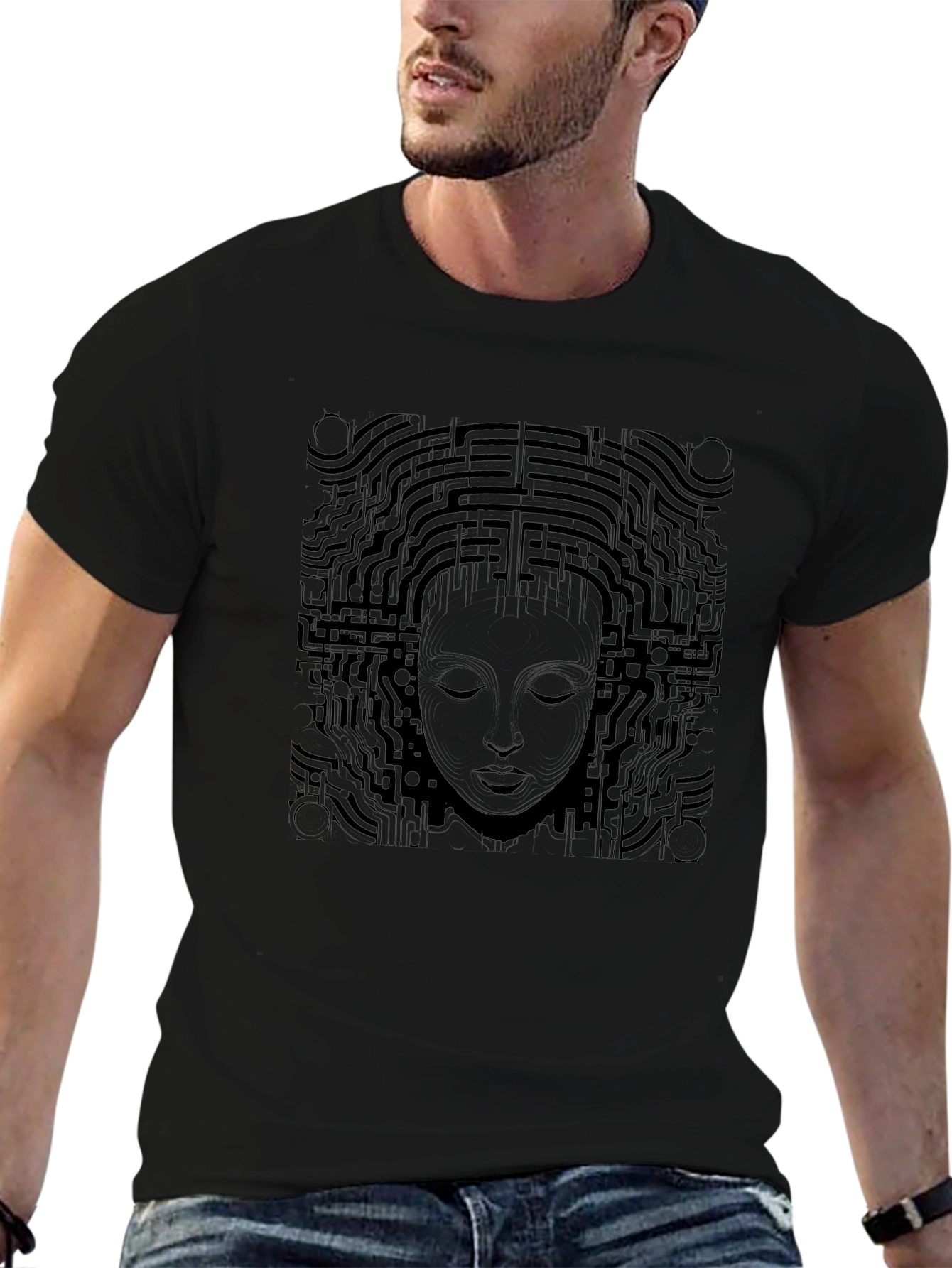 Tech Mindset Graphic Black Tee