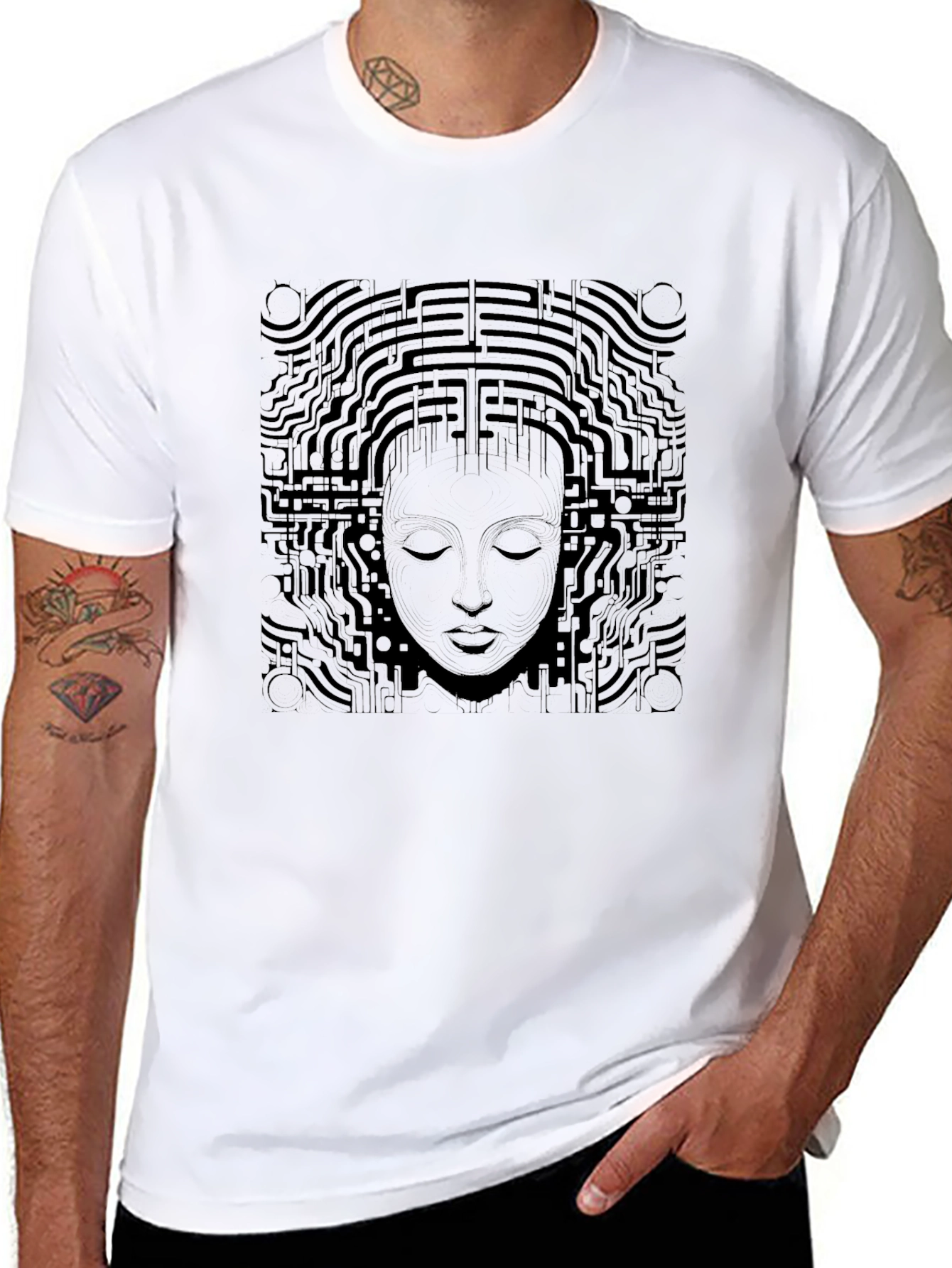 Tech Mindset Graphic Black Tee