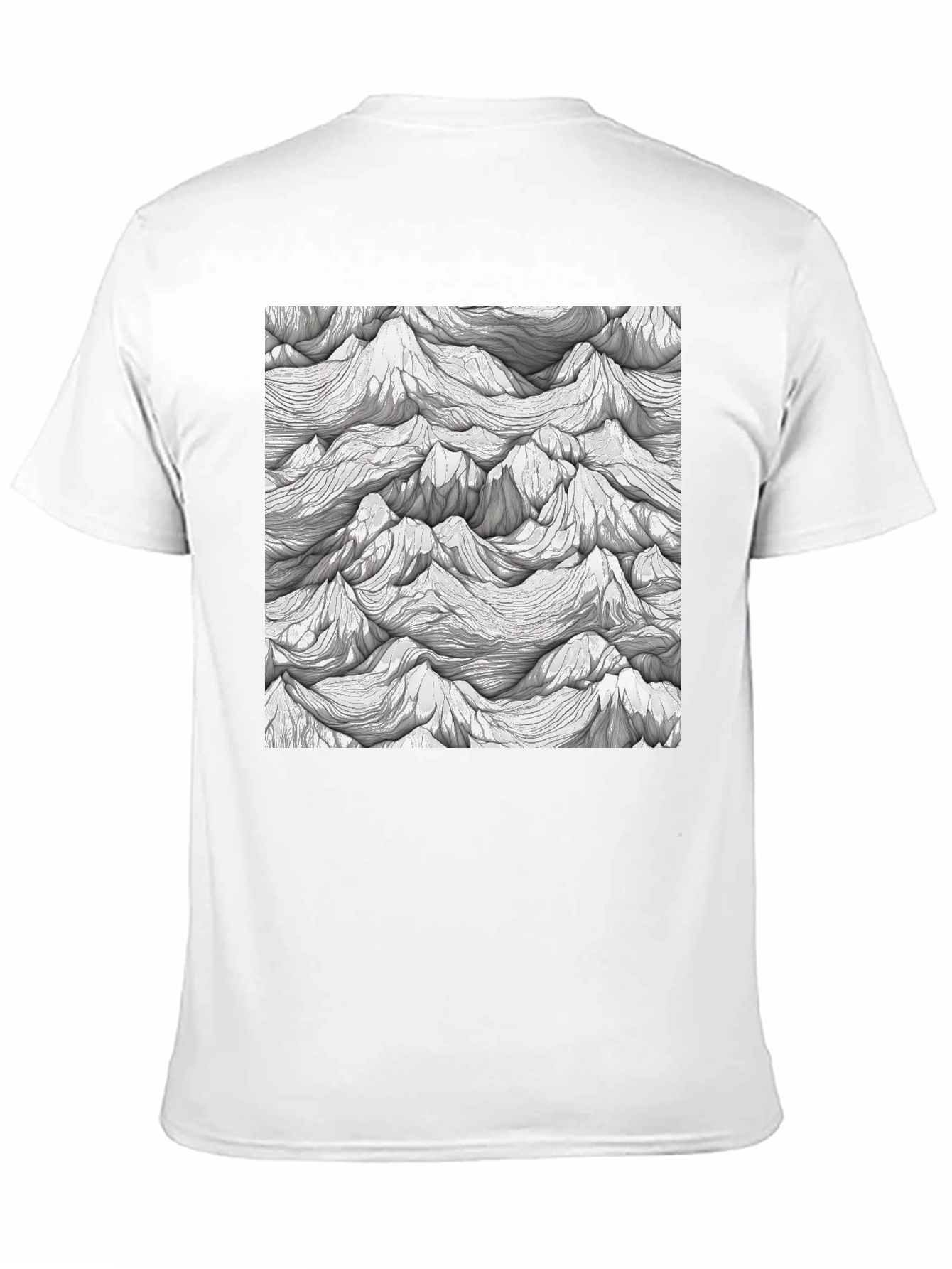 Abstract Peaks Graphic Tee - Black
