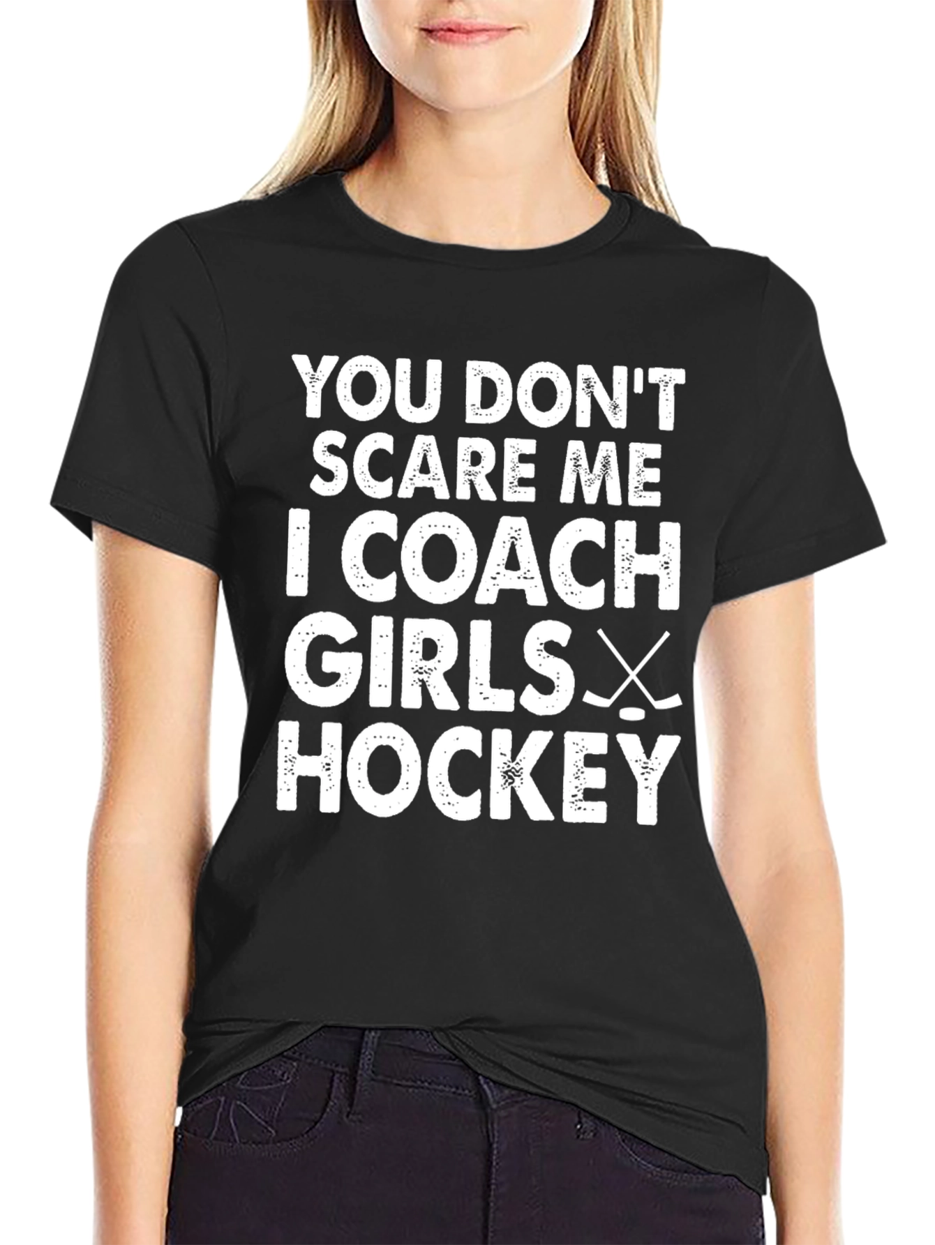 Girls Hockey Coach Graphic T-Shirt