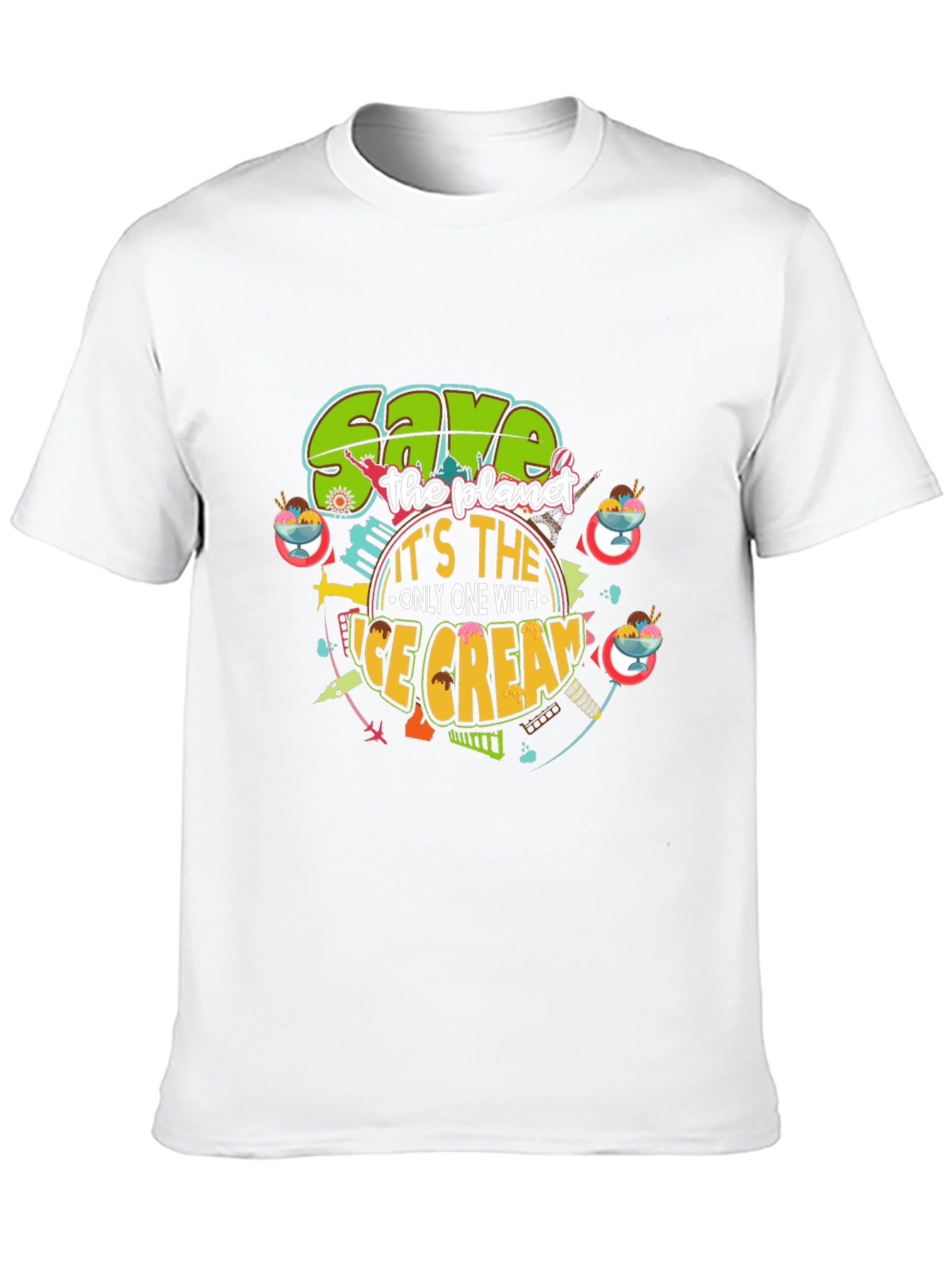Save the Planet Ice Cream T-Shirt - Graphic Tee