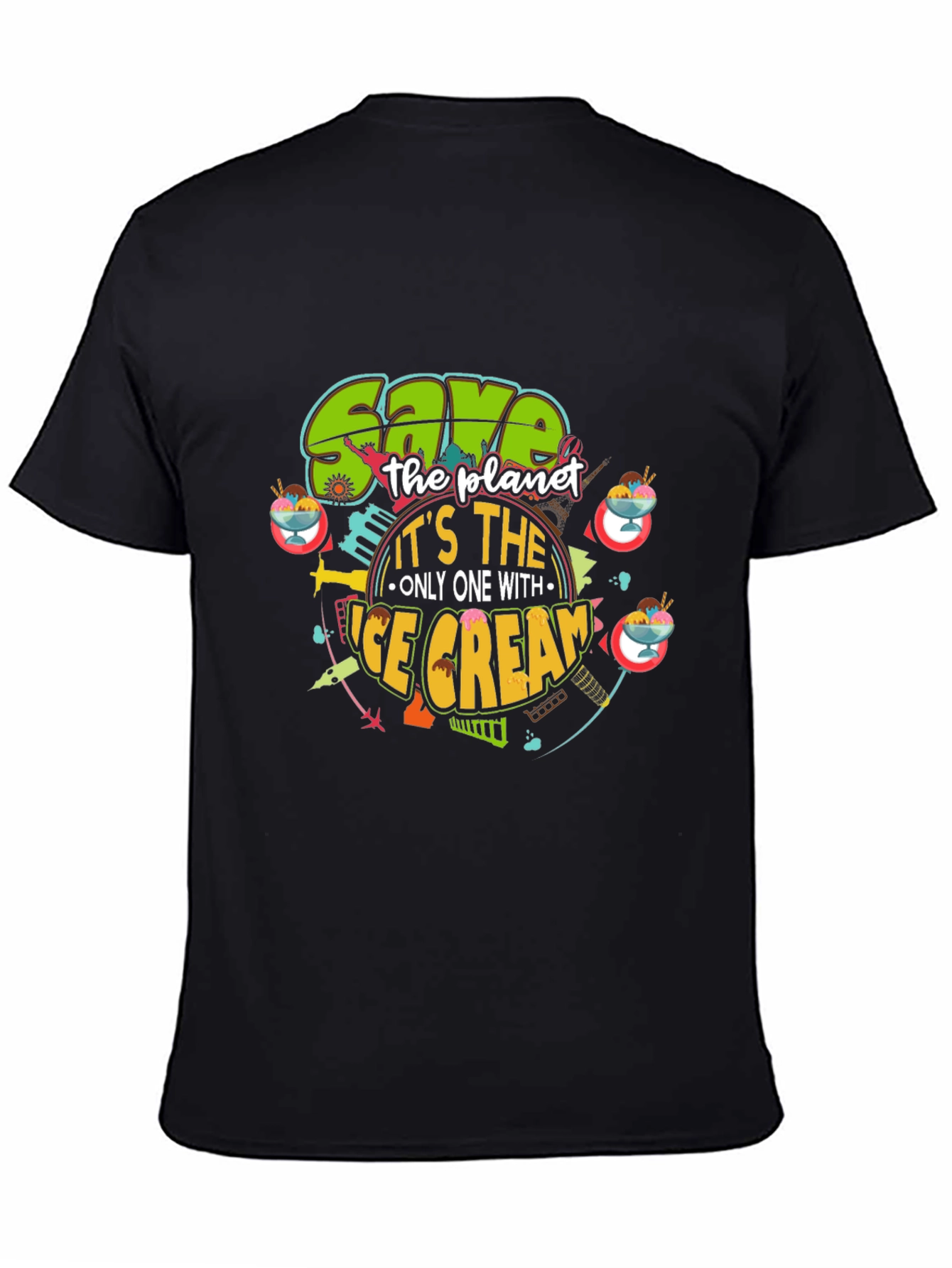 Save the Planet Ice Cream T-Shirt - Graphic Tee
