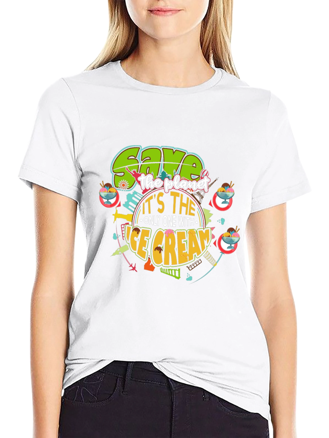Save the Planet Ice Cream T-Shirt - Graphic Tee