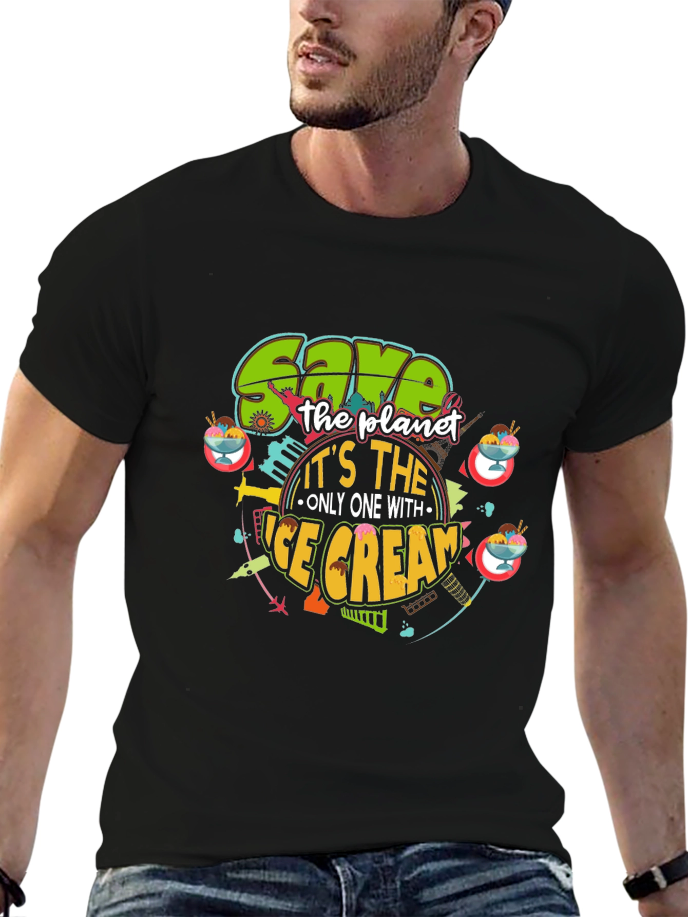 Save the Planet Ice Cream T-Shirt - Graphic Tee