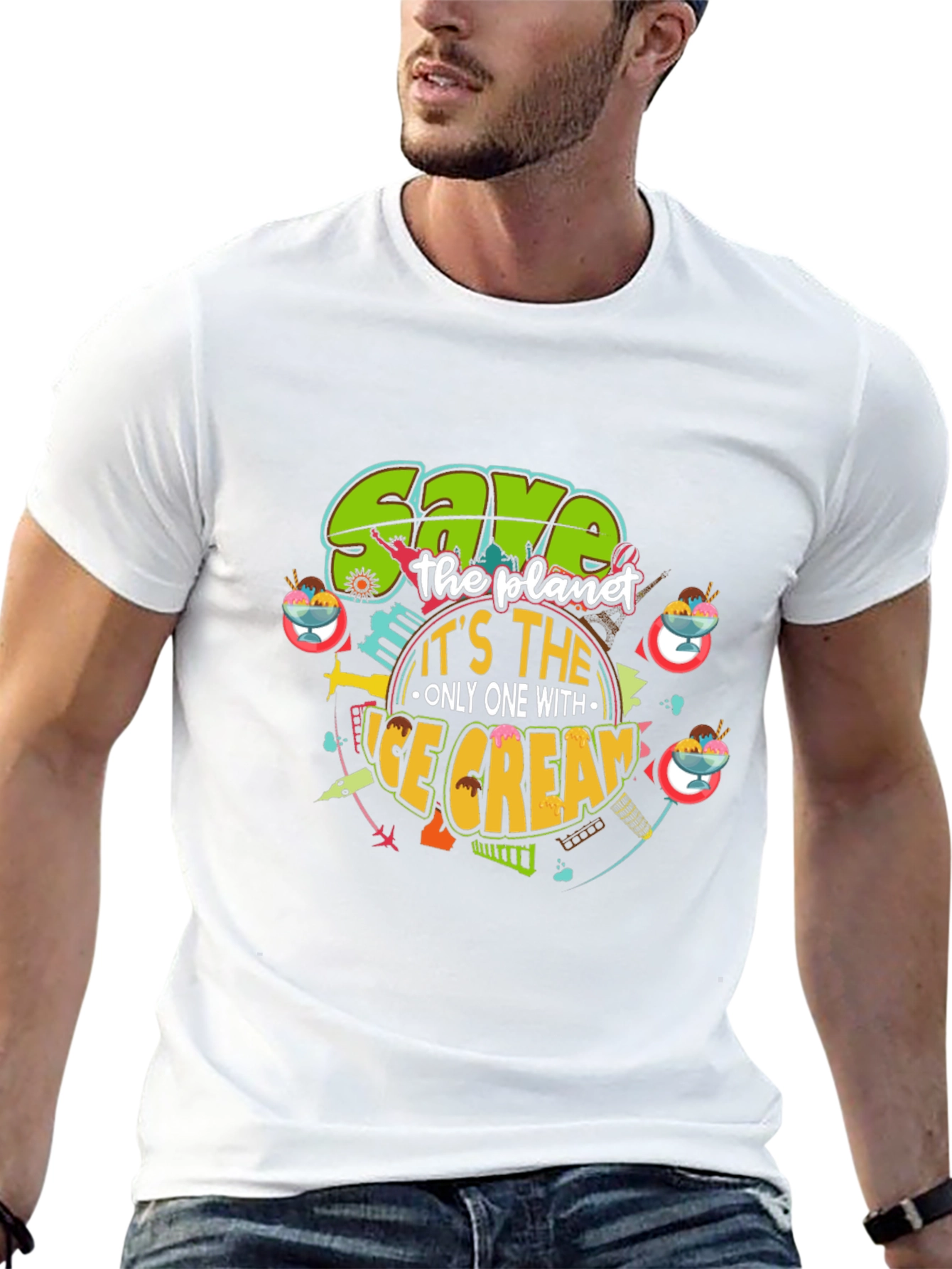 Save the Planet Ice Cream T-Shirt - Graphic Tee