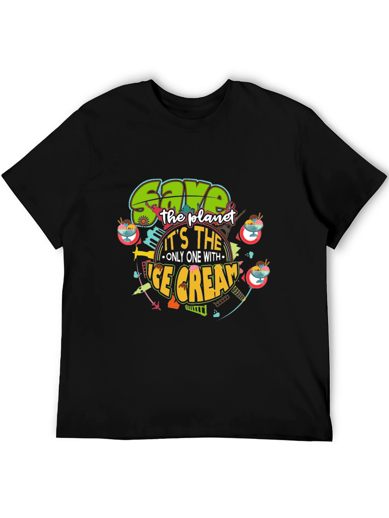 Save the Planet Ice Cream T-Shirt - Graphic Tee