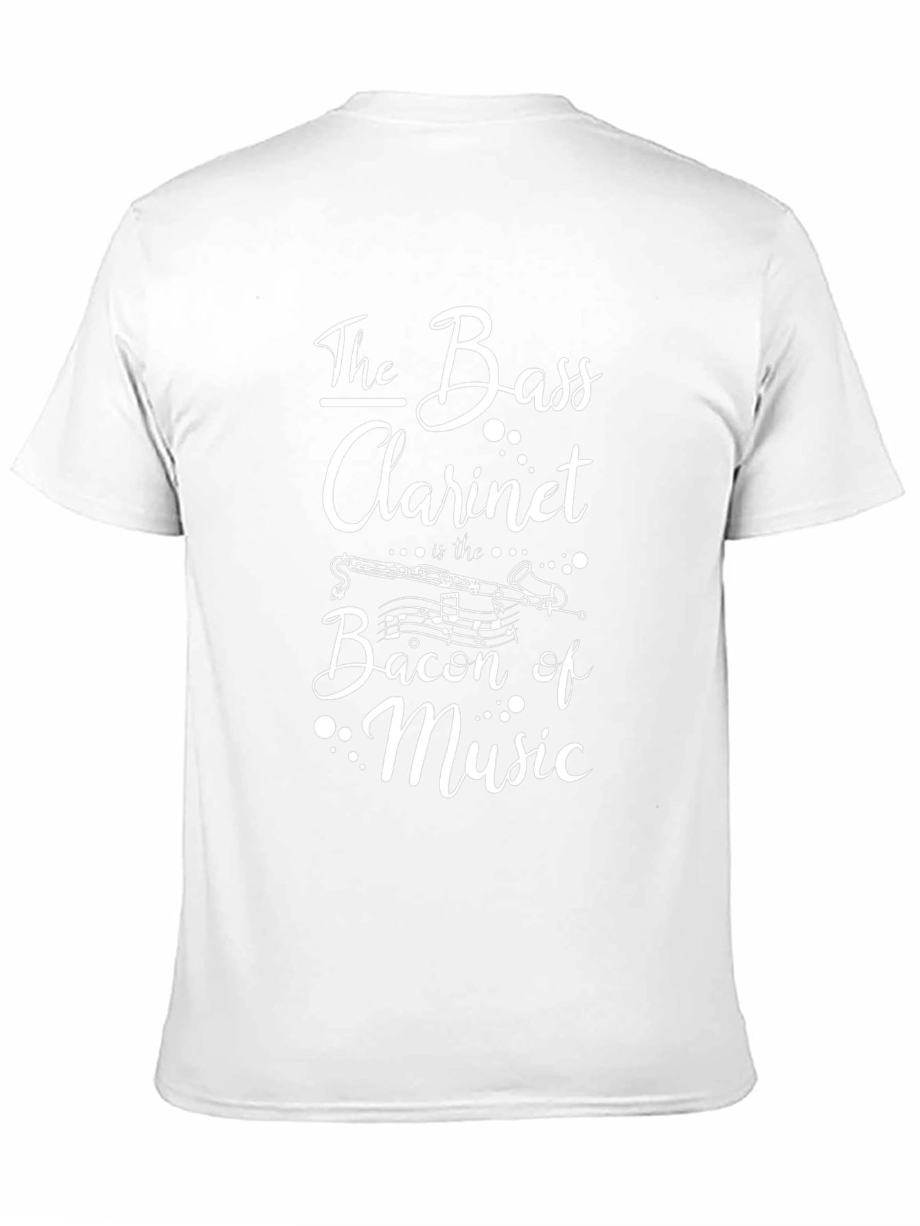The Bass Clarinet Bacon of Music Black T-Shirt