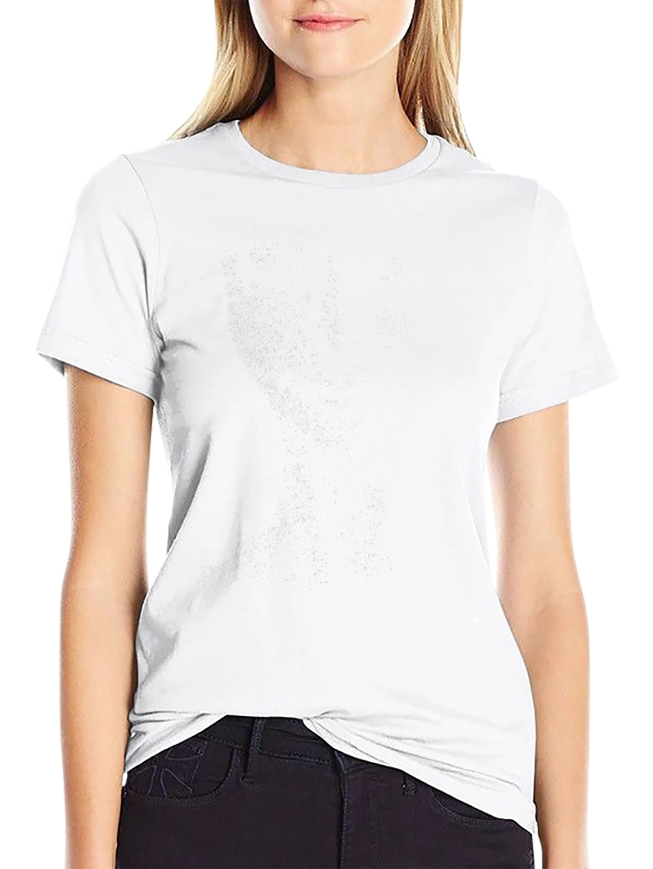 Mens Black Crewneck T-Shirt with Subtle Design