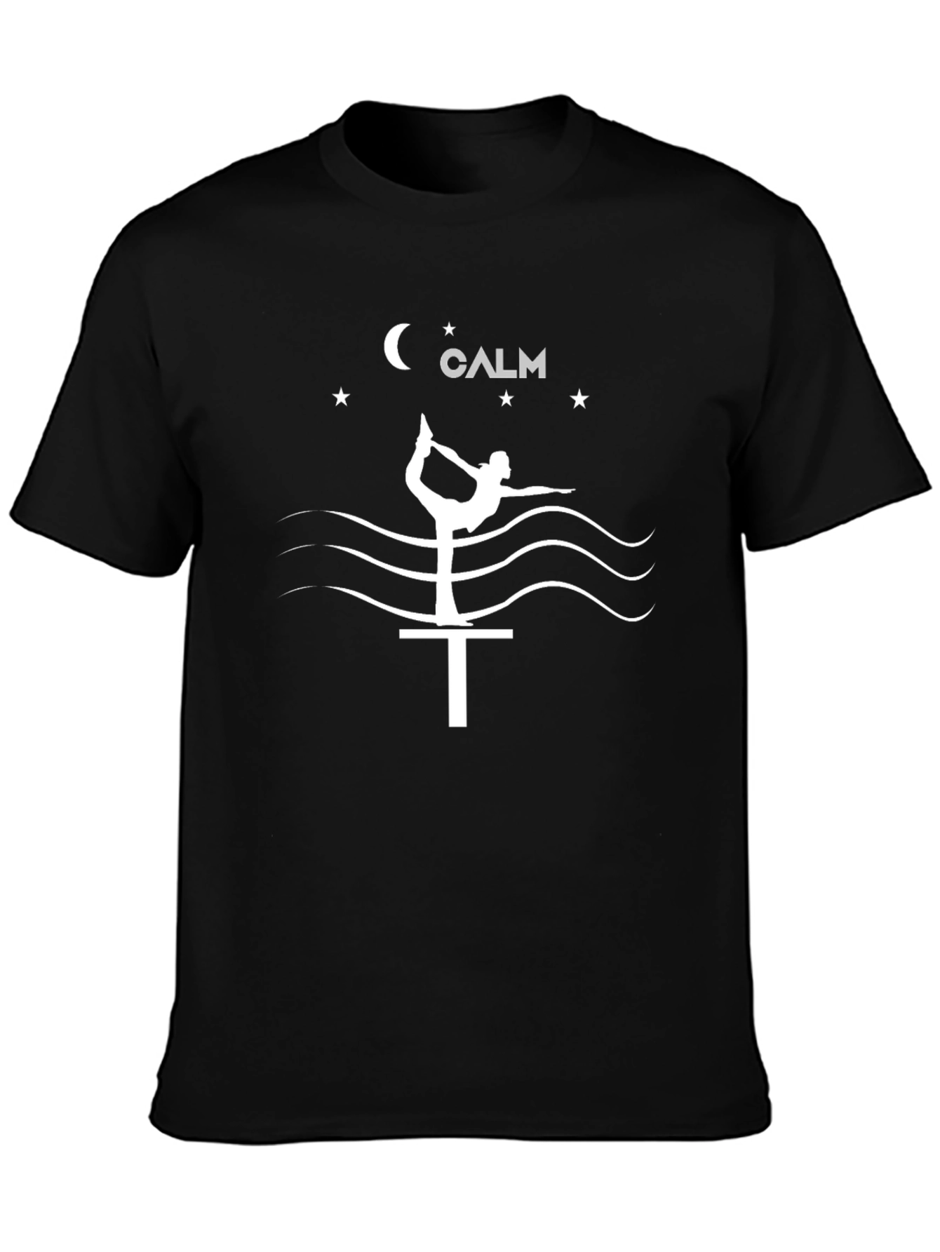 Calm Yoga Pose Graphic Print T-Shirt