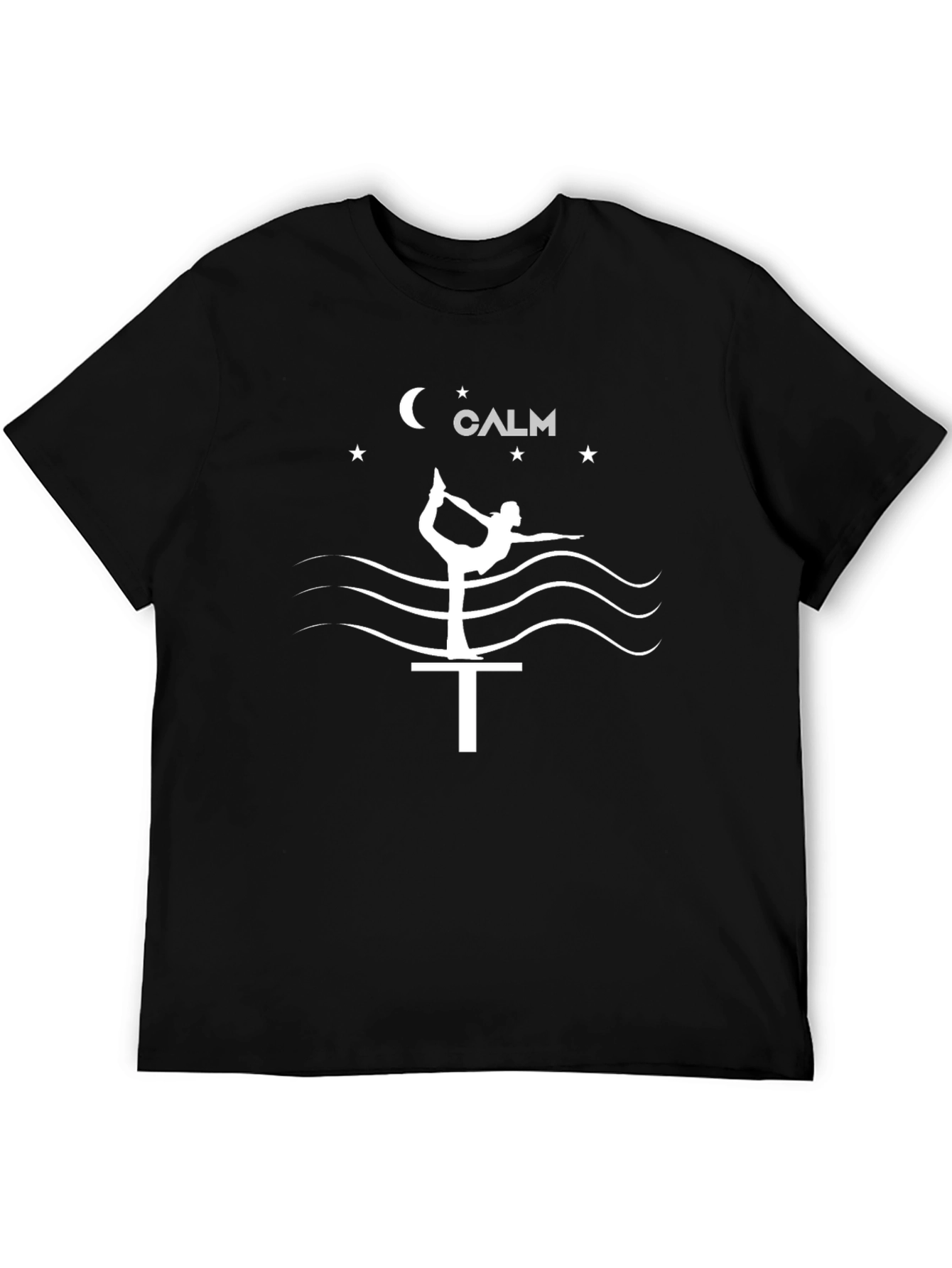 Calm Yoga Pose Graphic Print T-Shirt