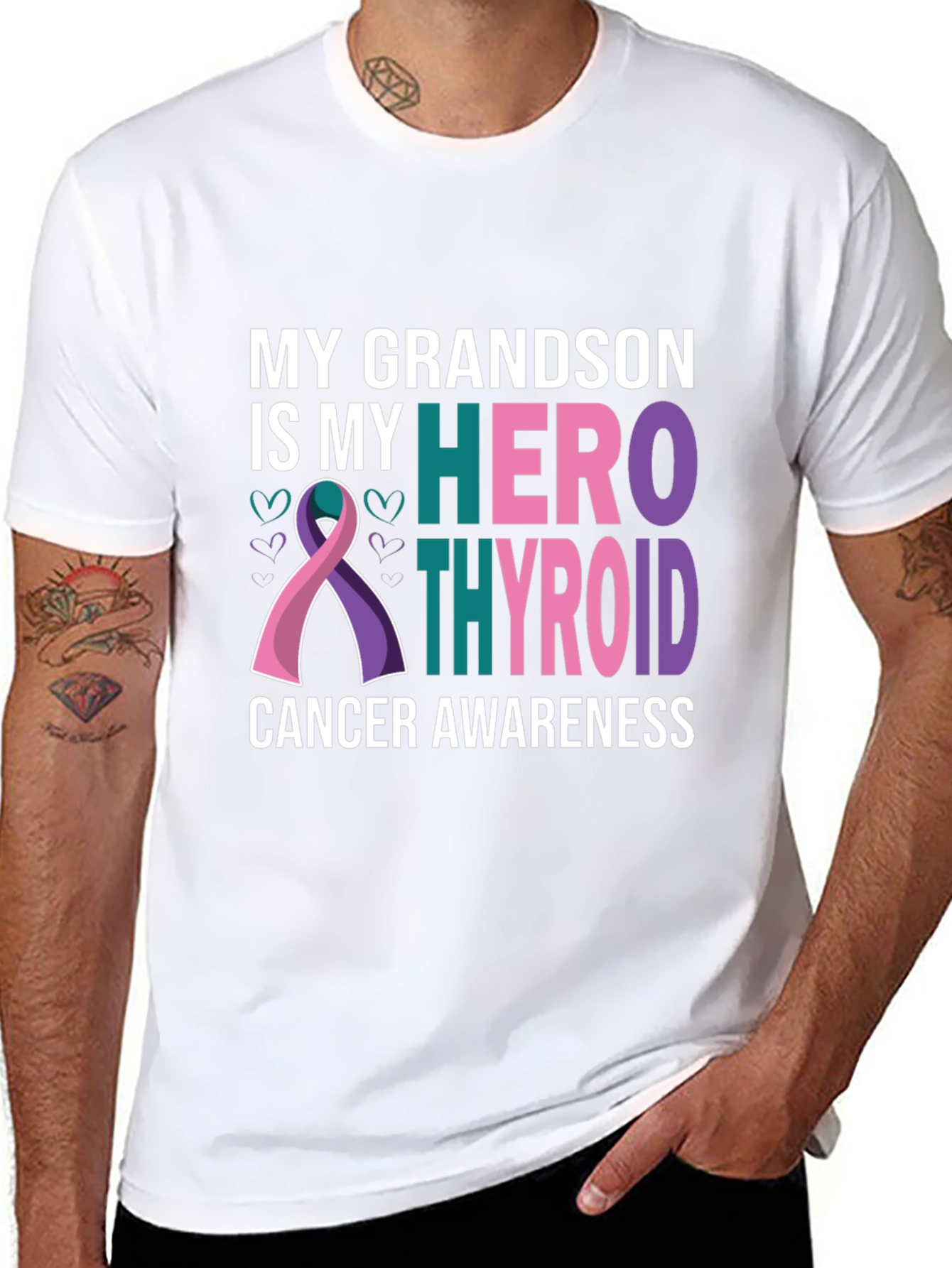 Grandson Thyroid Cancer Awareness T-Shirt