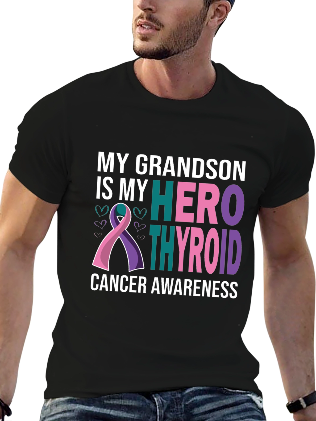 Grandson Thyroid Cancer Awareness T-Shirt