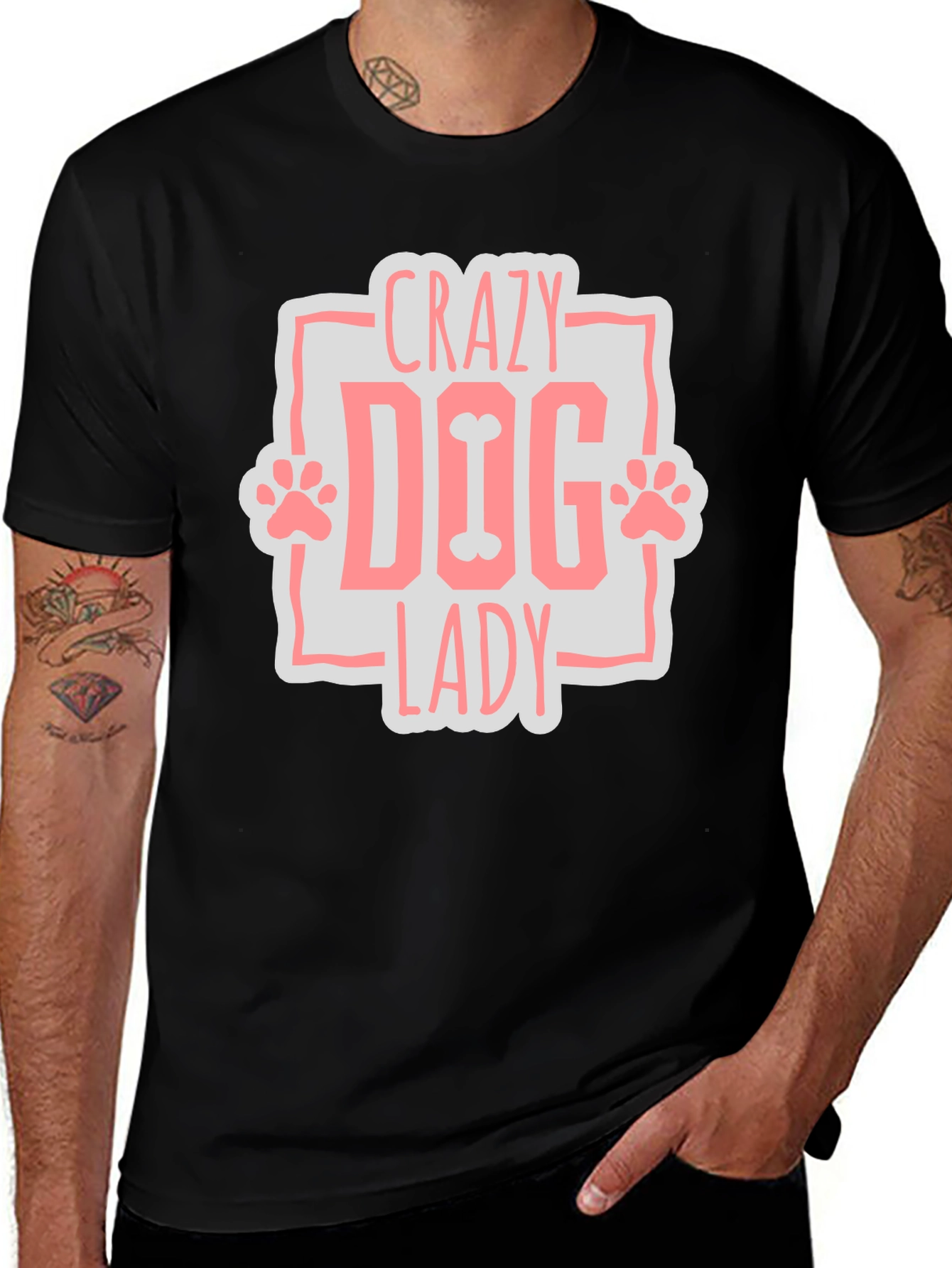 Crazy Dog Lady Graphic T-Shirt