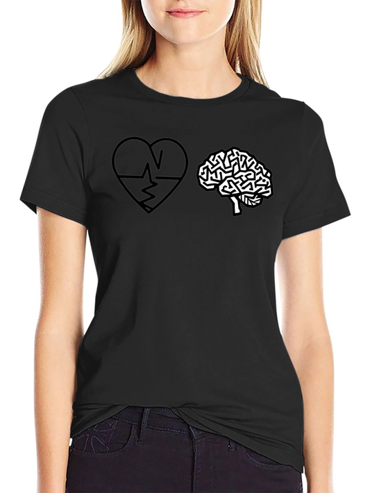 Heart vs. Brain Graphic T-Shirt