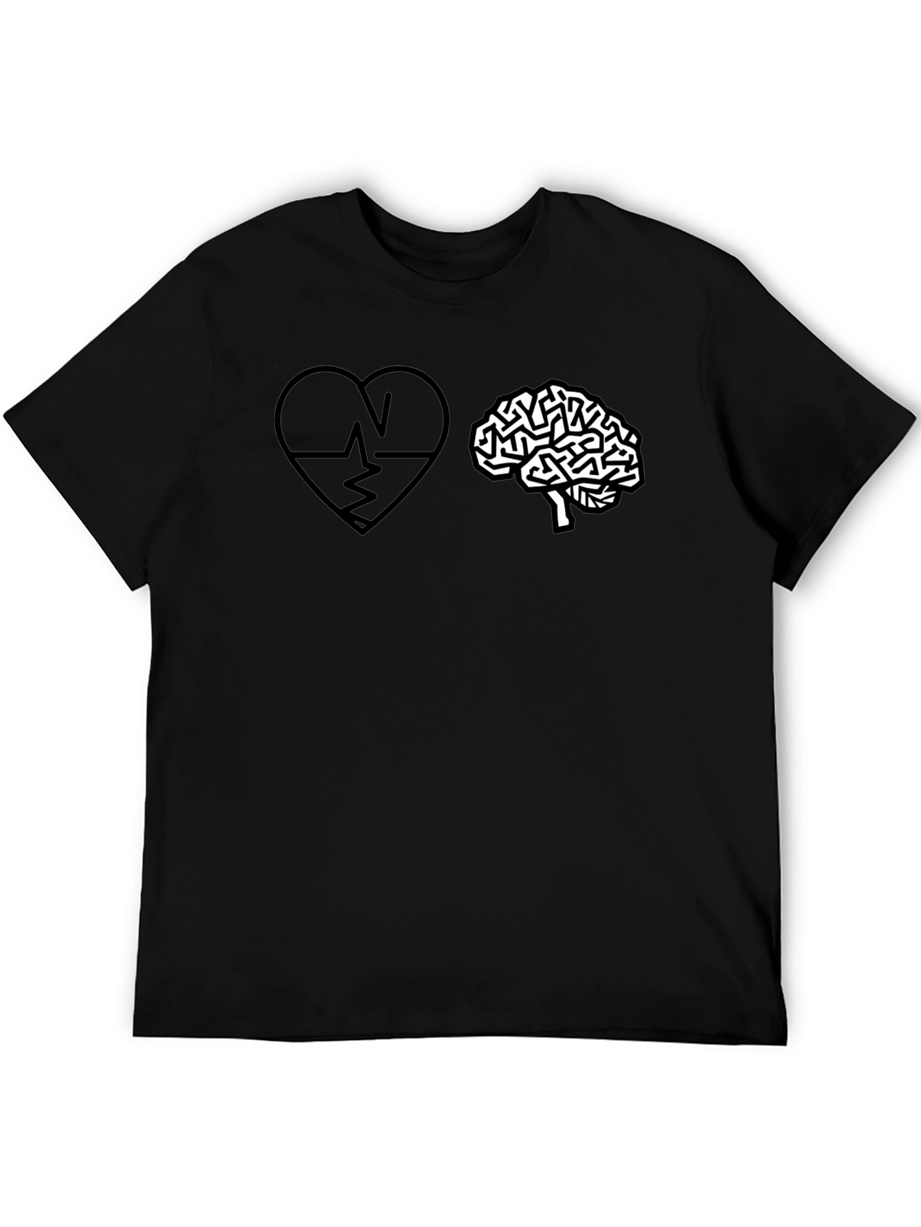Heart vs. Brain Graphic T-Shirt