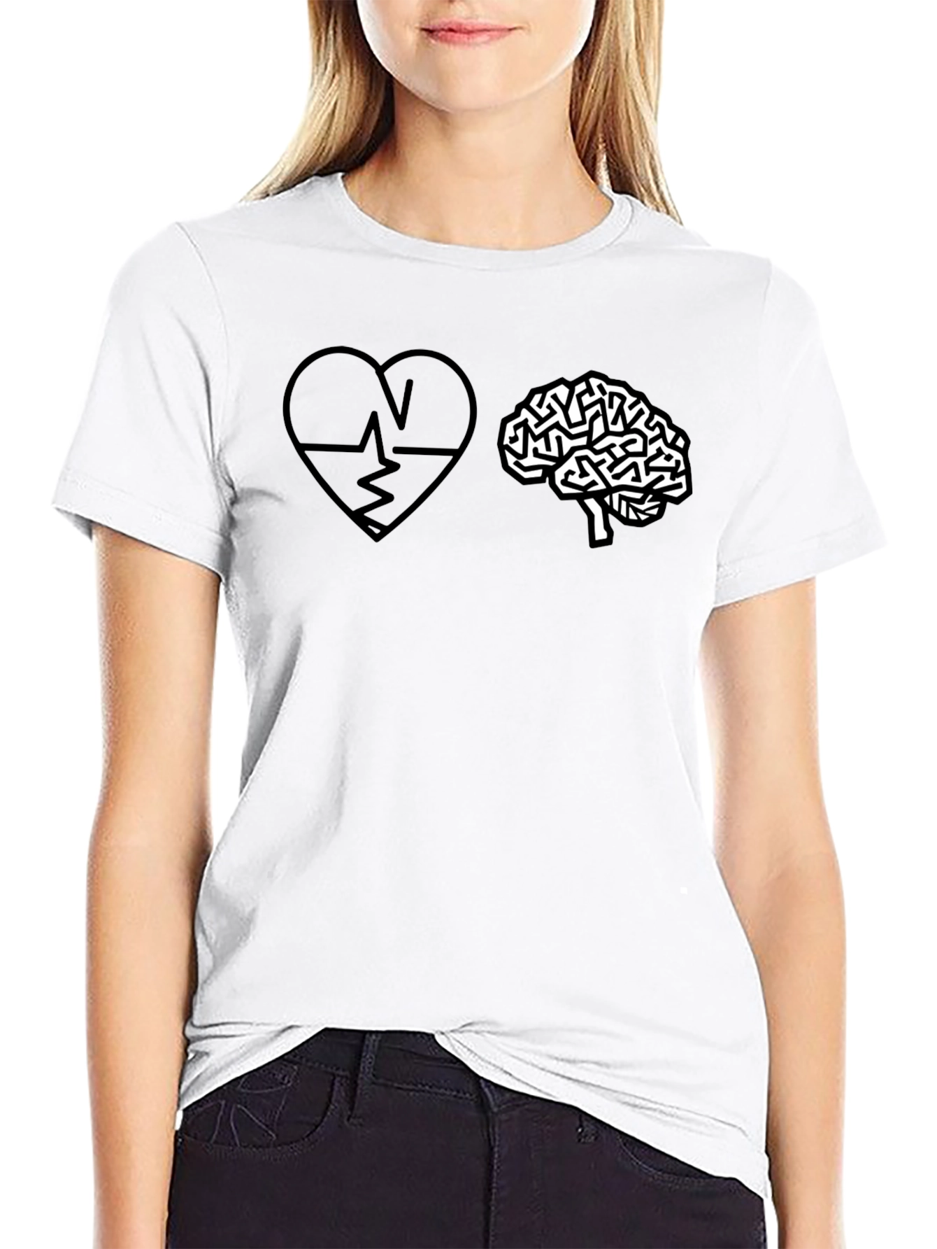 Heart vs. Brain Graphic T-Shirt