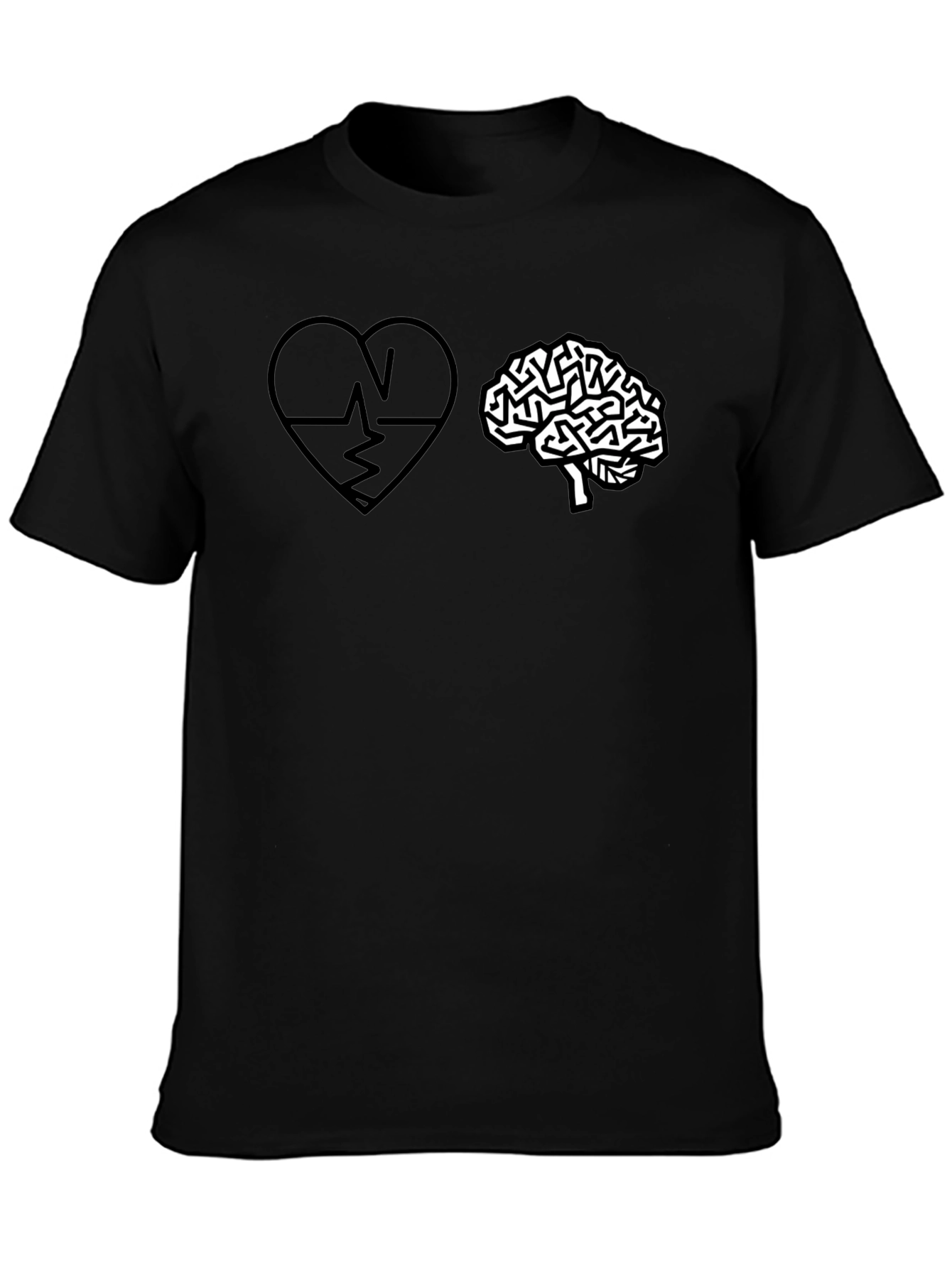 Heart vs. Brain Graphic T-Shirt