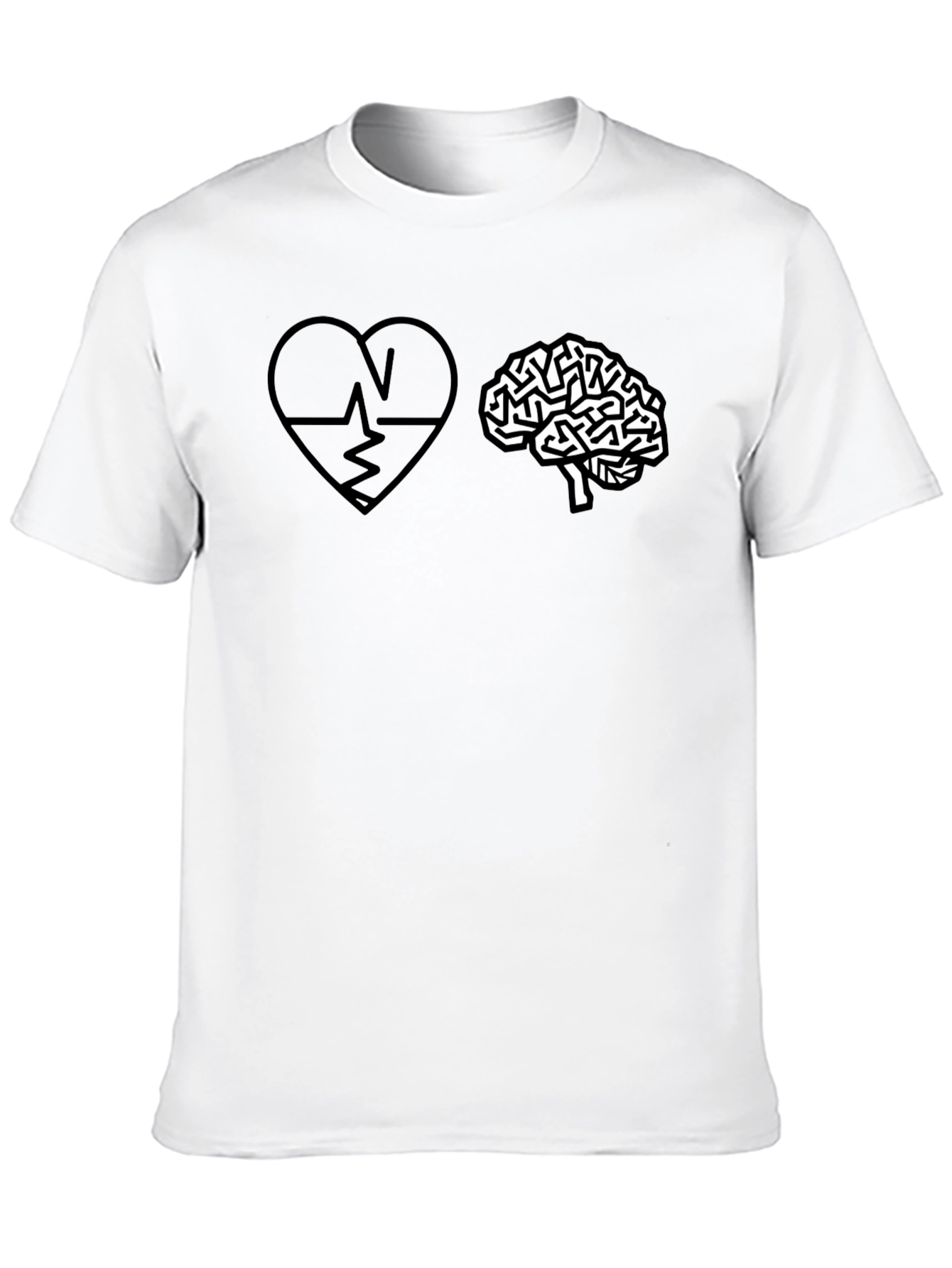 Heart vs. Brain Graphic T-Shirt