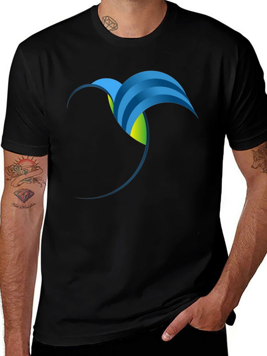 Abstract Bird Black T-Shirt