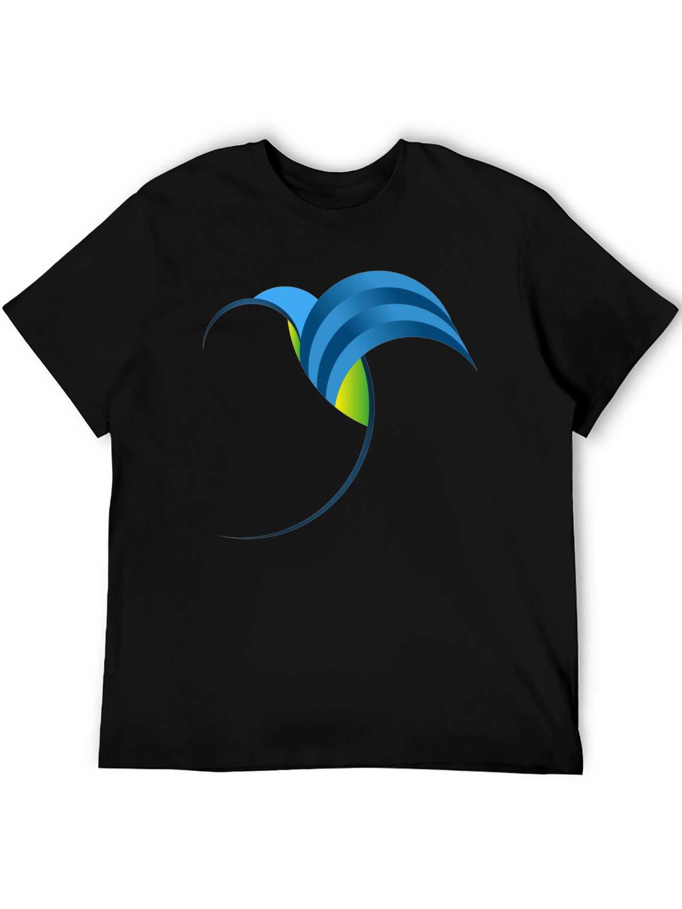 Abstract Bird Black T-Shirt
