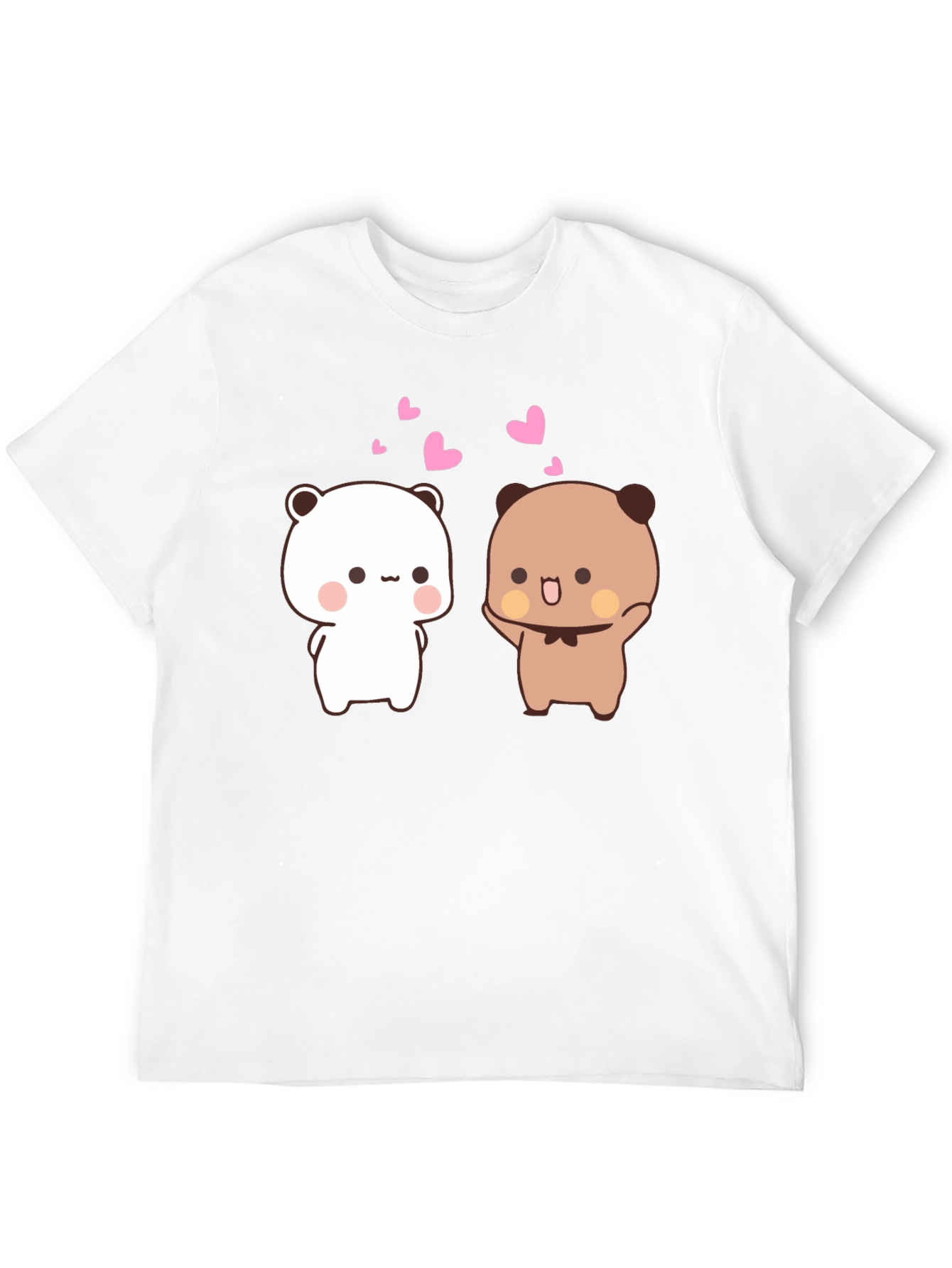 Cute Cartoon Bears Black T-Shirt