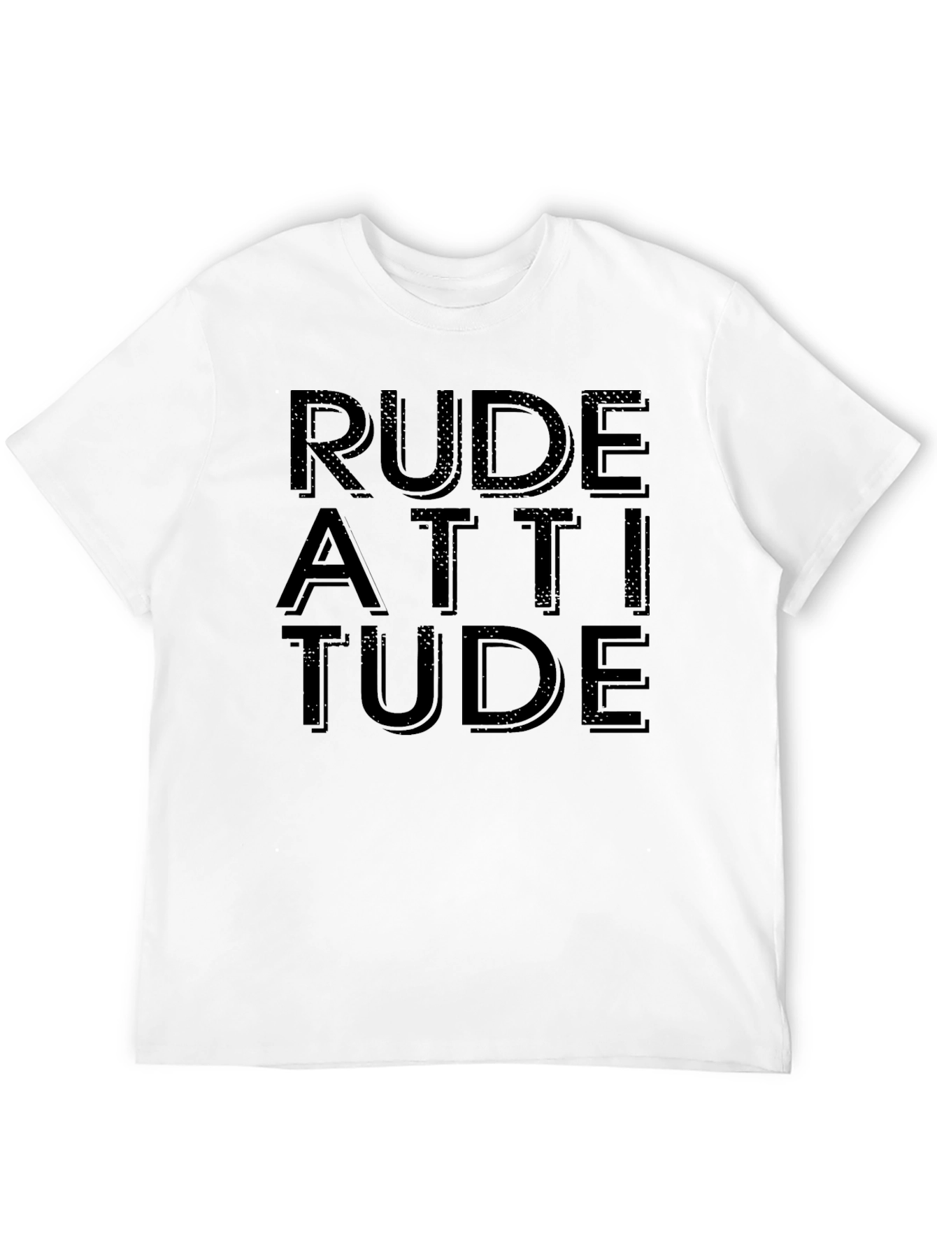 Rude Attitude Black Graphic Tee