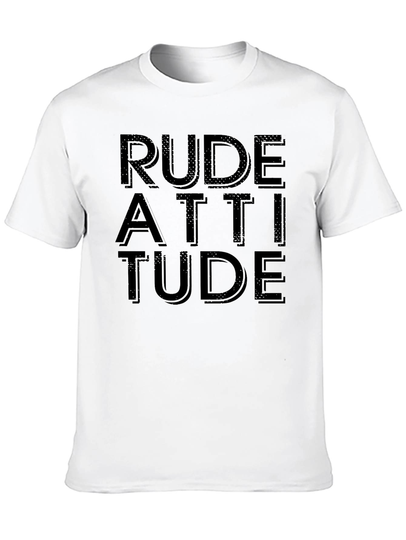 Rude Attitude Black Graphic Tee