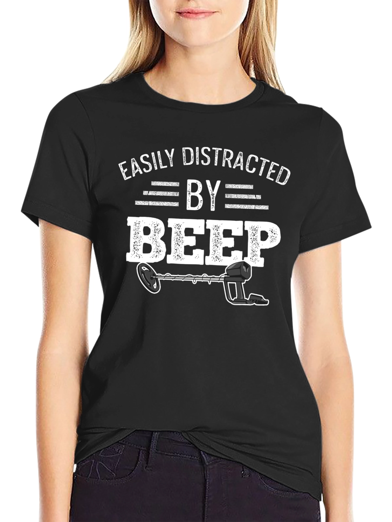 Easily Distracted By Beep Metal Detector T-Shirt